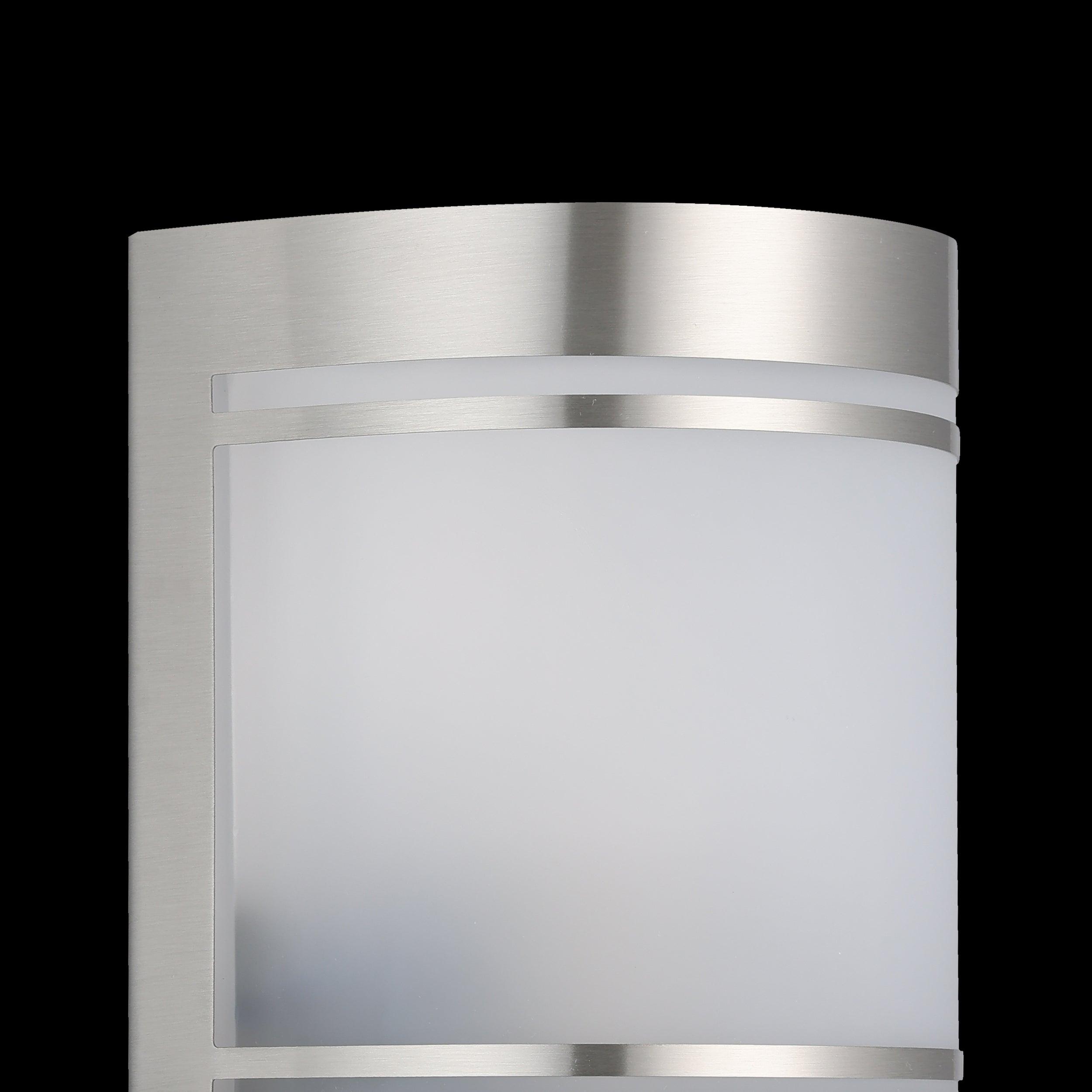 Eglo Cerno Stainless Steel Curved PIR Outdoor Wall Light - Motion Sensor Security Lighting for Porch, Garage & Garden - Weatherproof Exterior Light Fixture