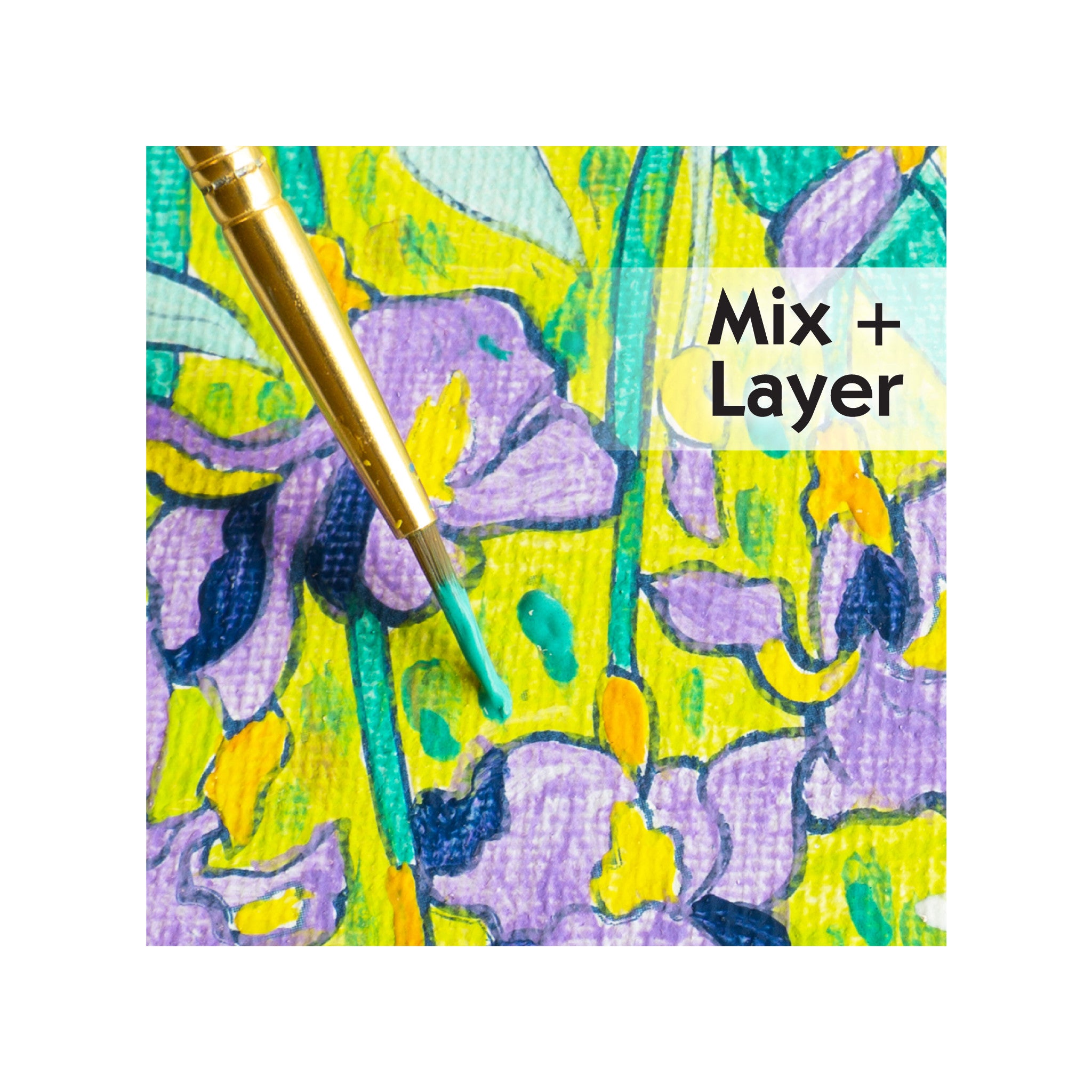 Van Gogh Irises Paint by Numbers Kit - Premium DIY Art Canvas for Adults & Beginners - Home Decor, Wall Art, Relaxation & Stress Relief