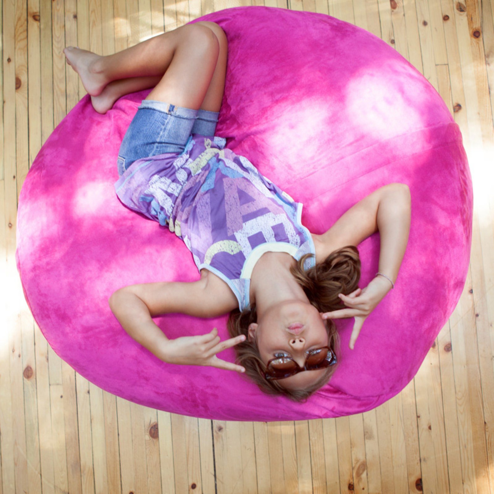 Jaxx 3 ft Bean Bag Chair with Removable Cover - Lime Green Comfortable Lounge Chair for Kids & Adults - Perfect for Bedroom, Game Room & Dorm Relaxation