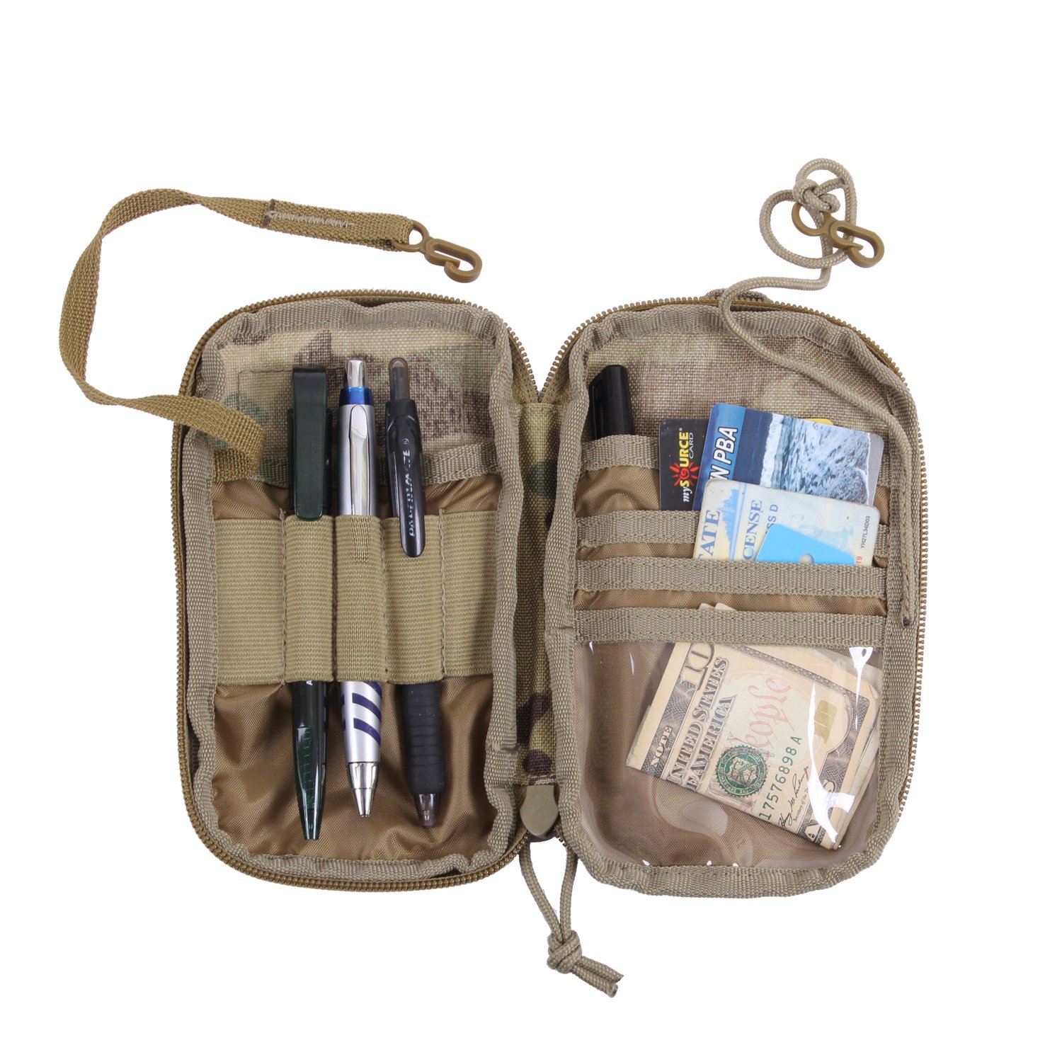 Rothco Tactical MOLLE EDC Wallet & Phone Pouch - Military Grade Organizer for Outdoor, Hiking, Camping & Everyday Carry (EDC) Accessories
