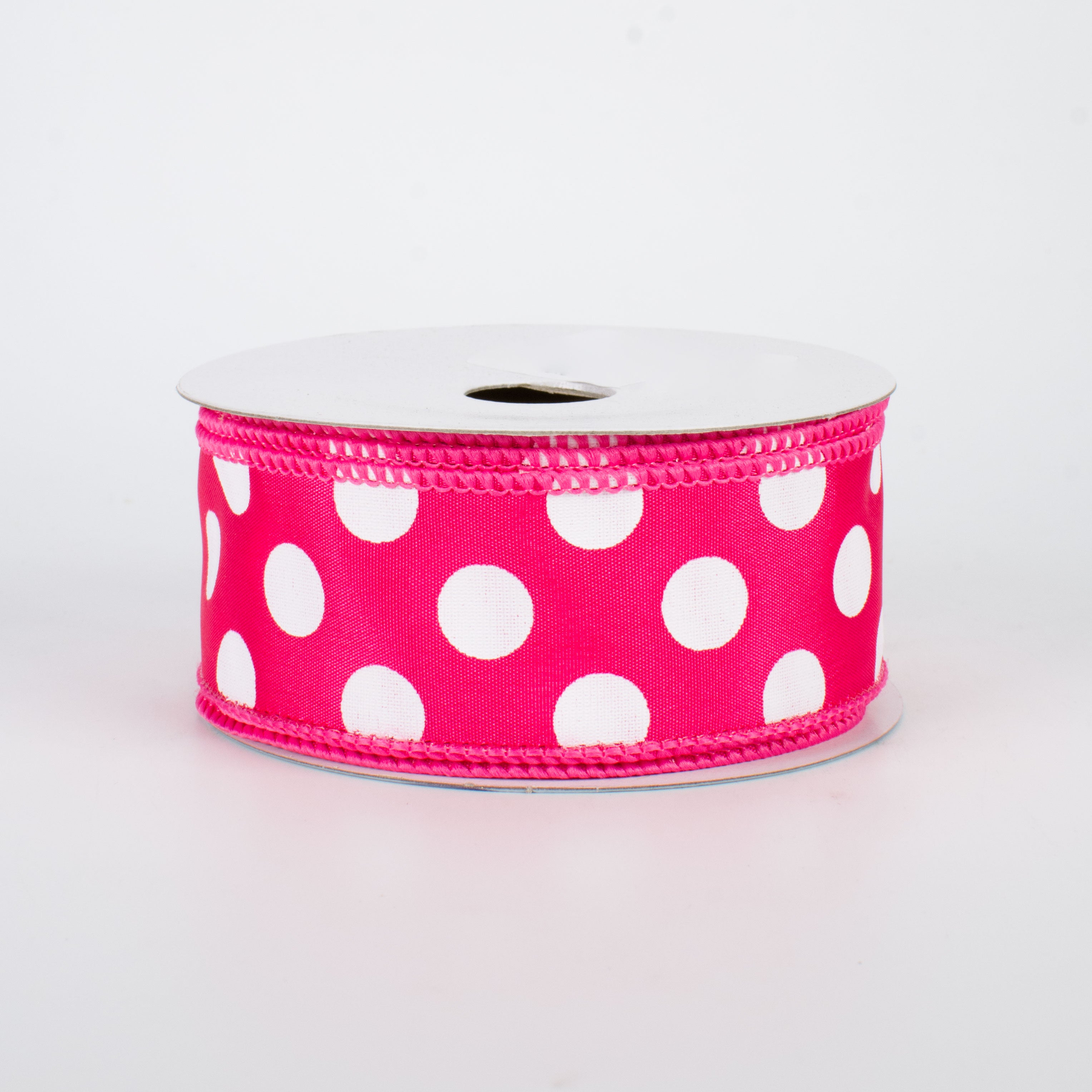 1.5 Inch Big Polka Dot Ribbon - Hot Pink & White Ribbon for Gift Wrapping, Crafts, DIY Projects (10 Yards) - Perfect for Party Decorations, Hair Bows, Scrapbooking