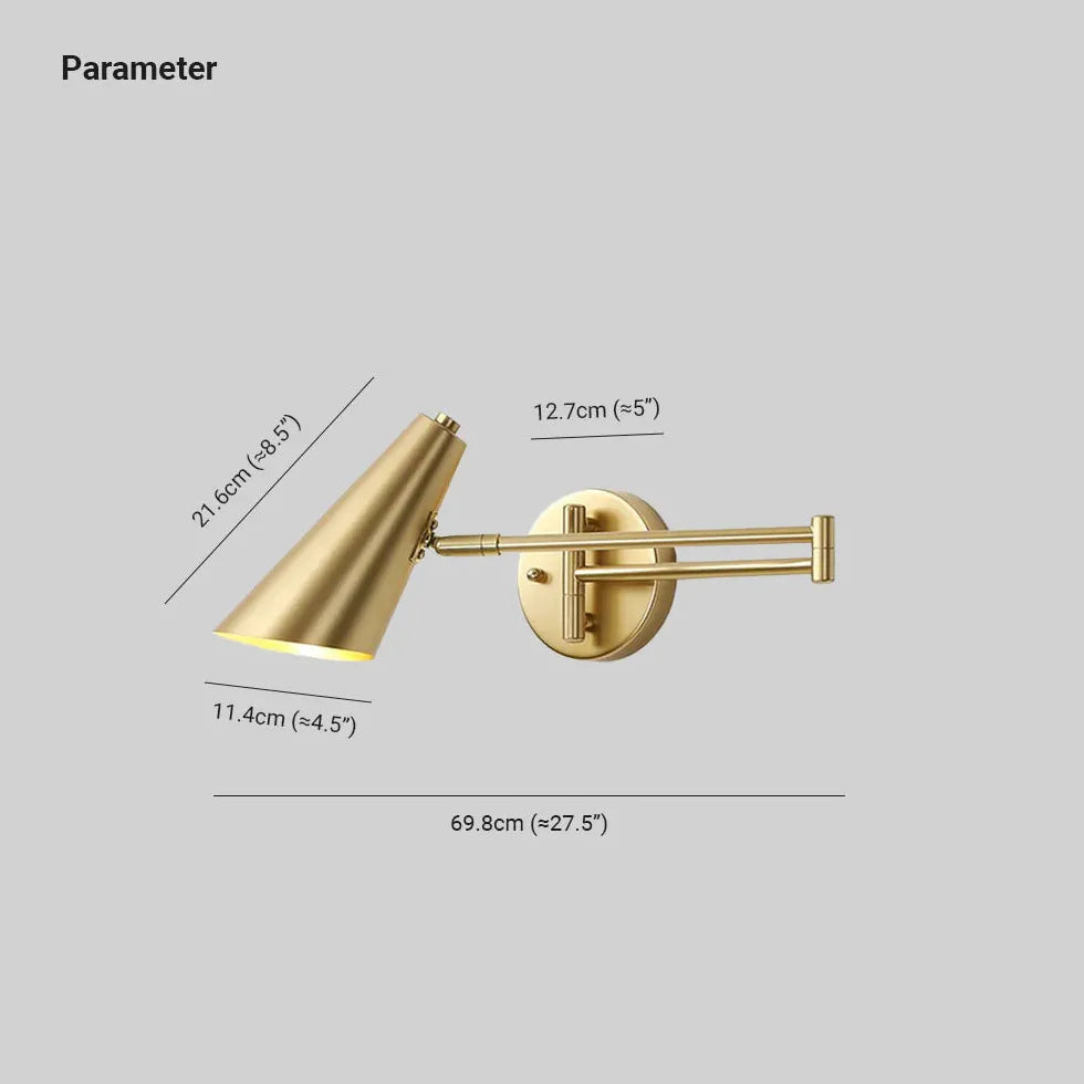 Adjustable Wide Flare Wall Sconce - Modern Bedroom Lighting Fixture for Reading & Relaxation