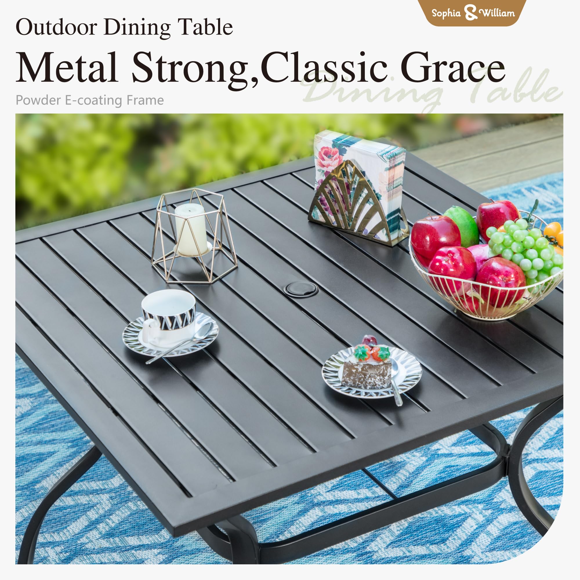 Sophia & William 4-Piece Outdoor Patio Dining Set - 37