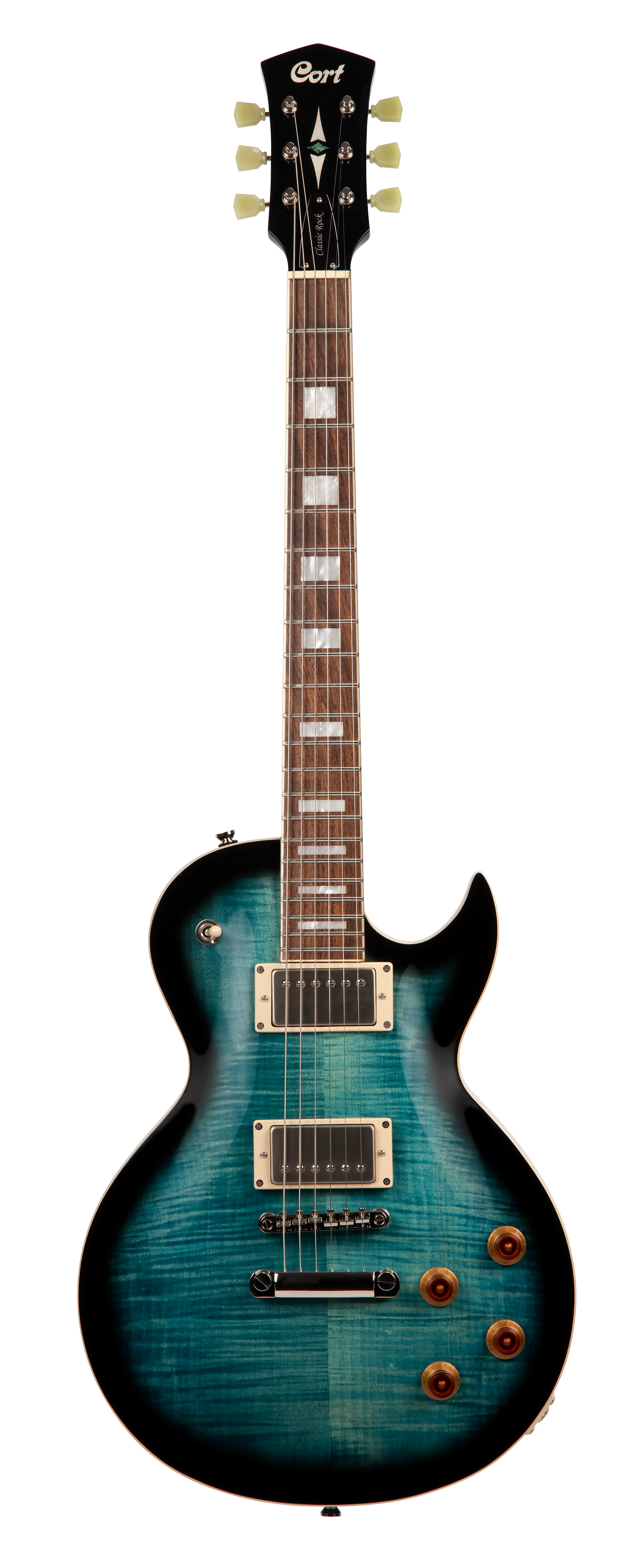 Cort CR250 DBB Electric Guitar - Dark Blue Burst Finish | Professional Solid Body Guitar for Rock, Blues & Stage Performance