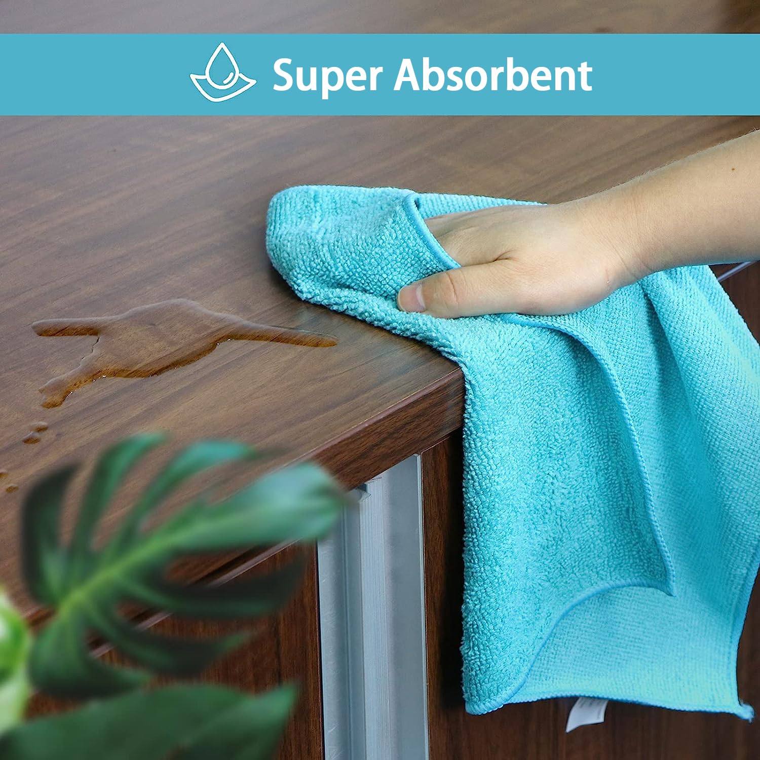 Premium Microfiber Cleaning Cloths 50-Pack - 4 Colors for Home & Car Care