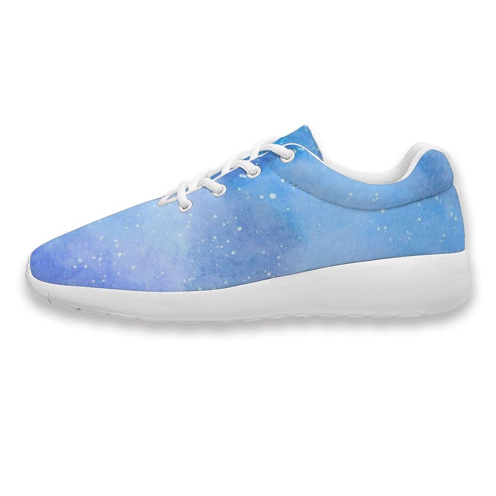 Blue Galaxy Running Shoes for Women & Men - Breathable, Durable Athletic Sneakers for Walking, Jogging & Gym Workouts - Fashionable Personalized Design for Active Lifestyle