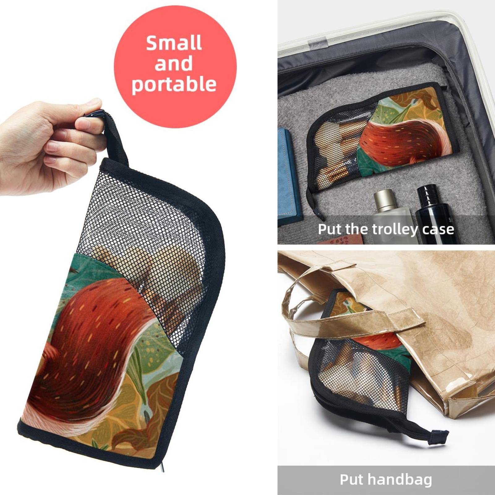 Premium 12-Piece Makeup Brush Organizer Bag with Animal Jungle Leaf Design - Portable Makeup Brush Holder Case for Travel & Professional Makeup Artists