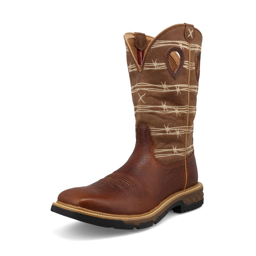 Men's 12 Western Work Boots - Durable Cowboy Boots for Ranch Work & Outdoor Activities | Perfect for Farming, Construction & Country Style Fashion
