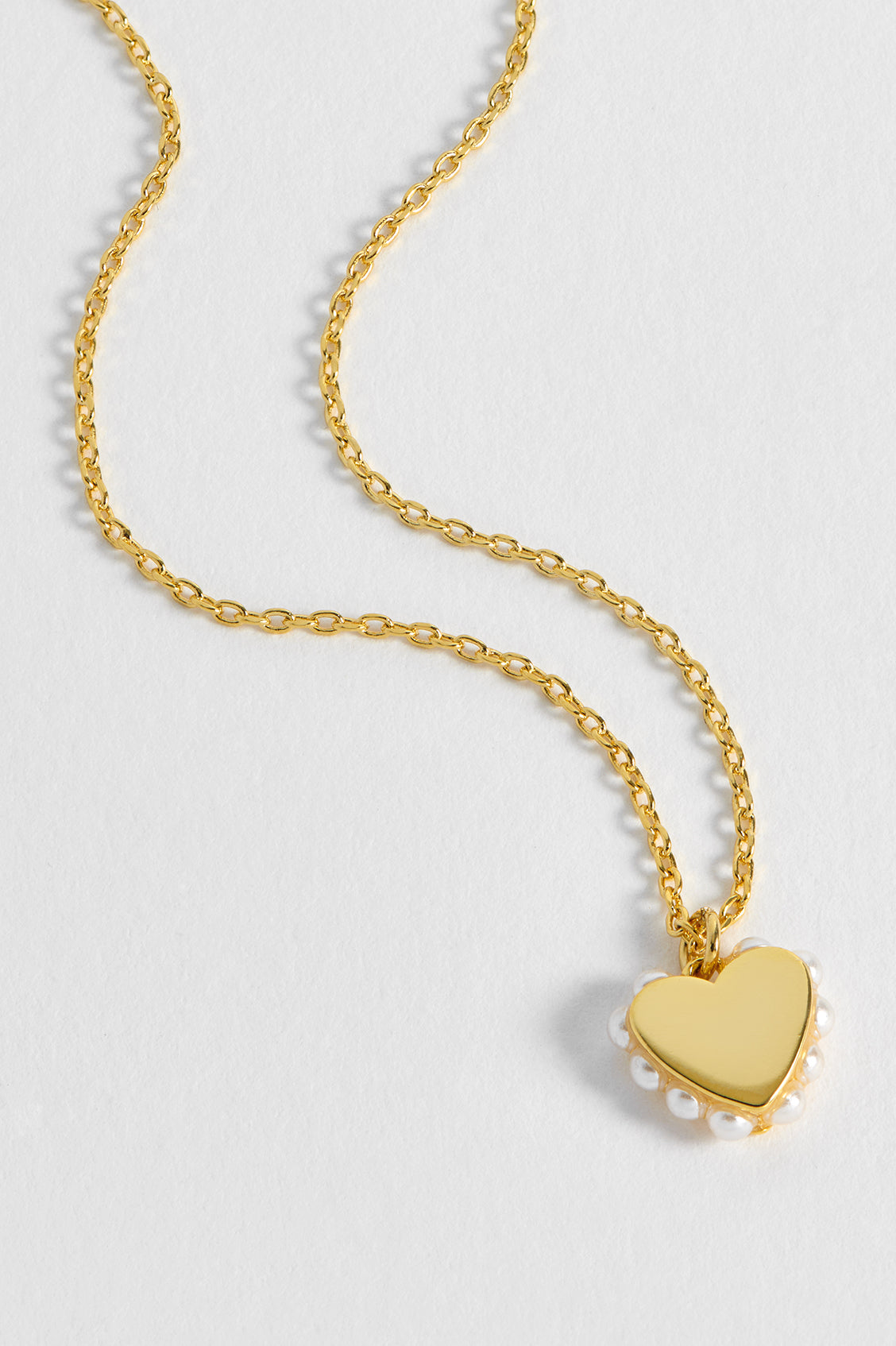 Elegant Heart Pendant Necklace with Side Pearls - Perfect for Valentine's Day Gifts, Anniversaries & Romantic Occasions
