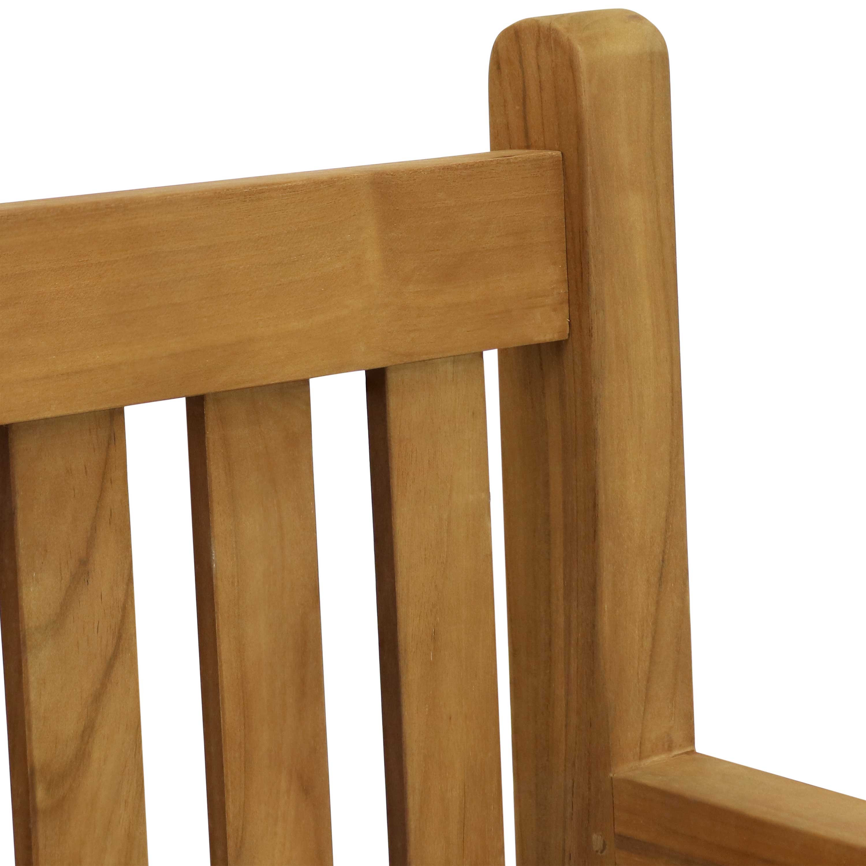 Sunnydaze Outdoor 2-Person Teak Wood Garden Bench - Durable Patio Furniture for Backyard, Porch & Garden Seating - Perfect for Relaxing Outdoors