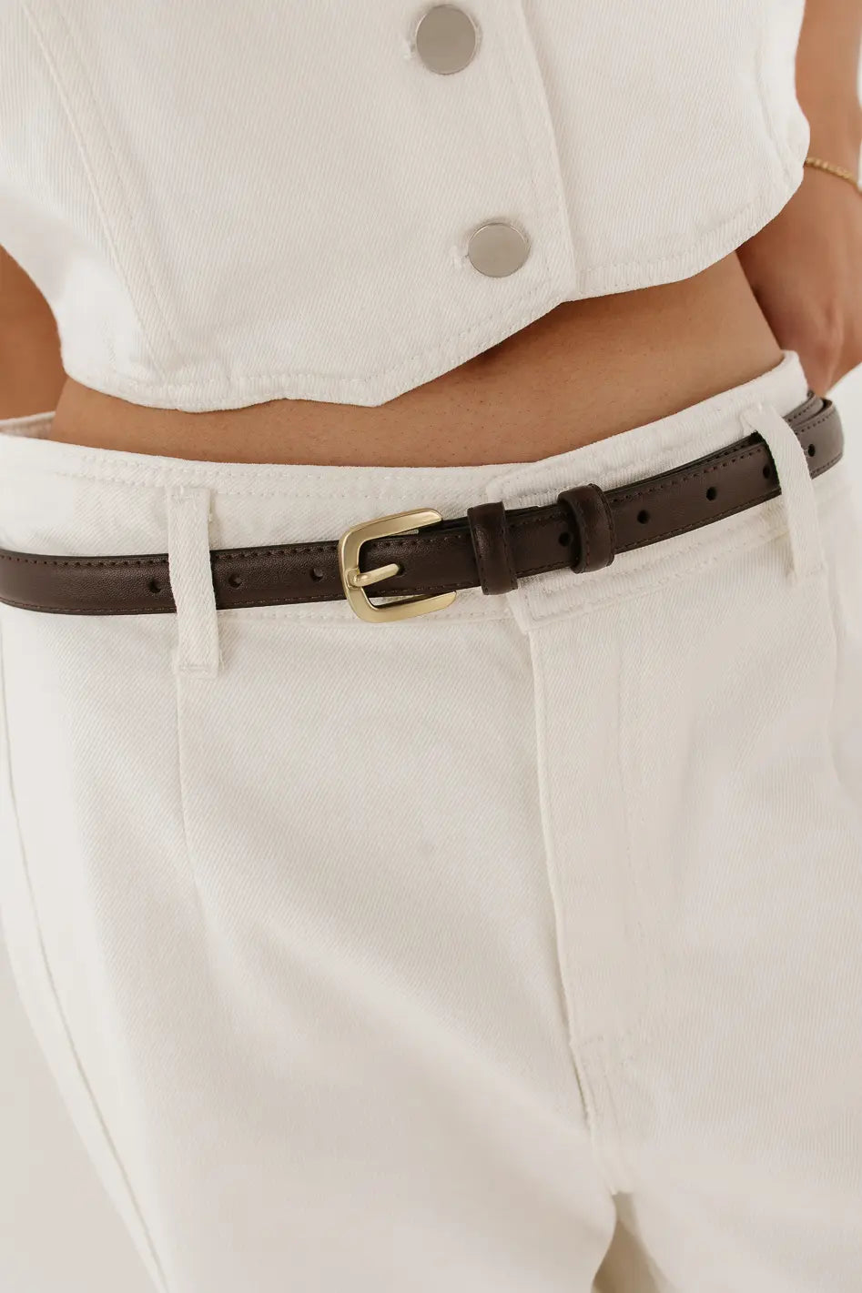 Premium Natalia Genuine Leather Belt for Women - Classic Brown Adjustable Waist Strap - Perfect for Casual, Office & Formal Outfits