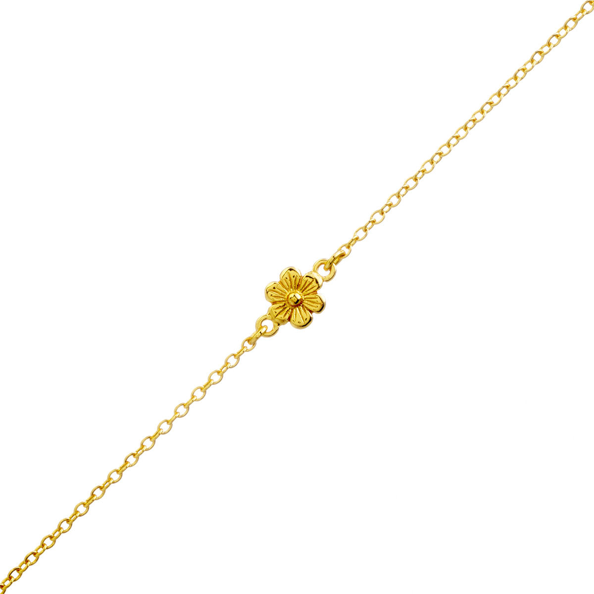 Elegant Blossom Bracelet in Gold - Perfect for Weddings, Parties & Everyday Wear