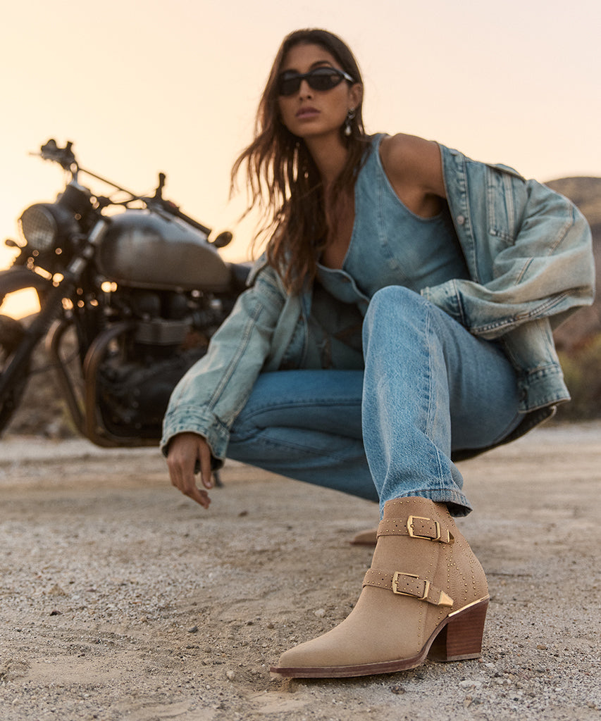 RONNIE BOOTIES CAMEL SUEDE - Women's Ankle Boots for Fall & Winter | Comfortable & Stylish Suede Booties for Casual Outfits, Office Wear & Date Nights