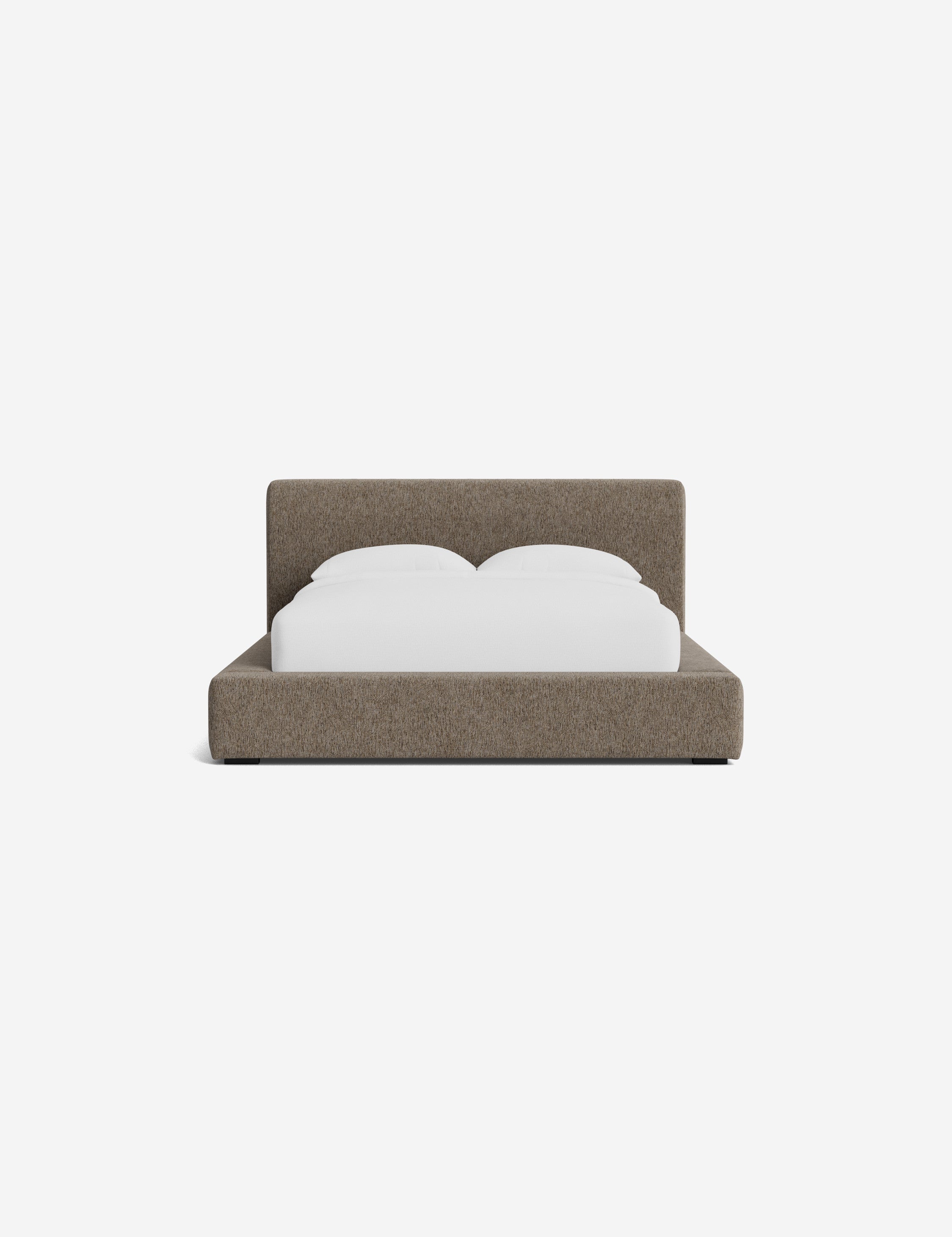 Clayton Platform Bed Frame - Queen Size, Modern Minimalist Wooden Bed with Sturdy Slat Support - Perfect for Bedroom, Guest Room, or Studio Apartment