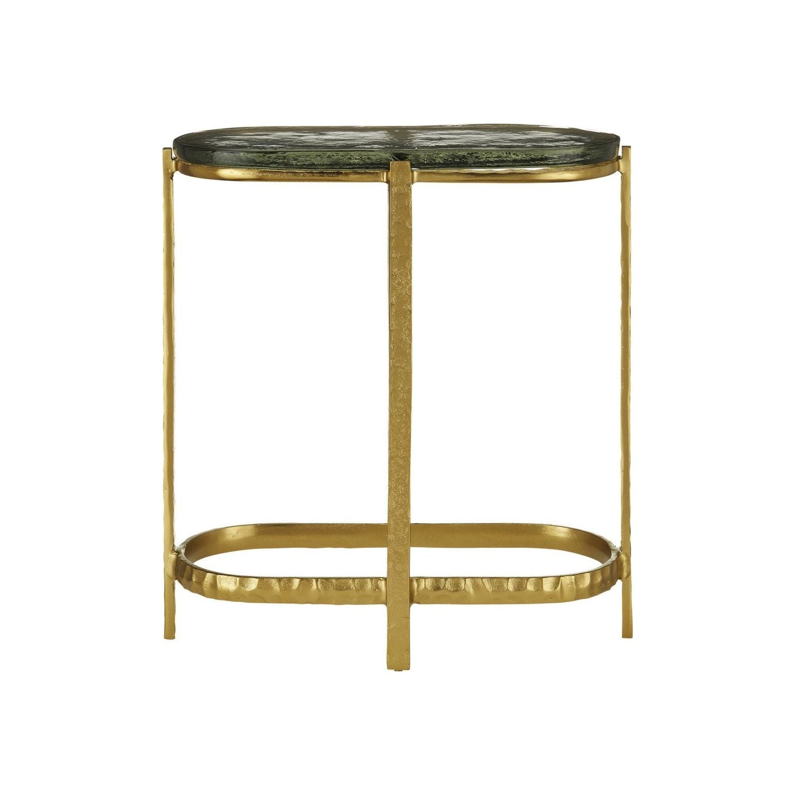 Acea Gold Side Table - Modern Accent End Table for Living Room, Bedroom, or Office - Stylish Small Table with Metal Frame for Home Decor