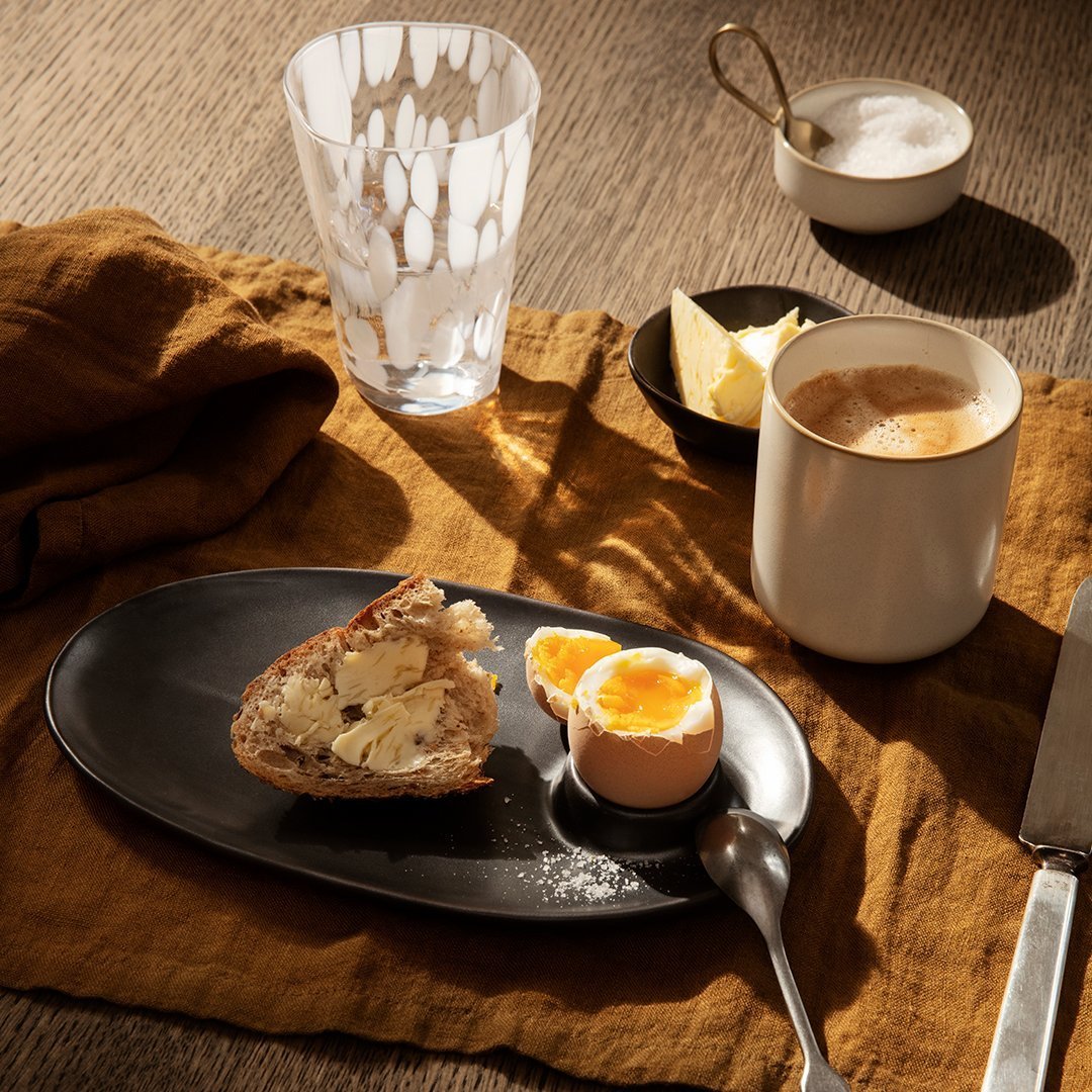 Flow Breakfast Plate - Elegant Ceramic Serving Dish for Healthy Meals, Perfect for Smoothie Bowls, Yogurt & Granola - Ideal for Home, Cafe & Restaurant Use