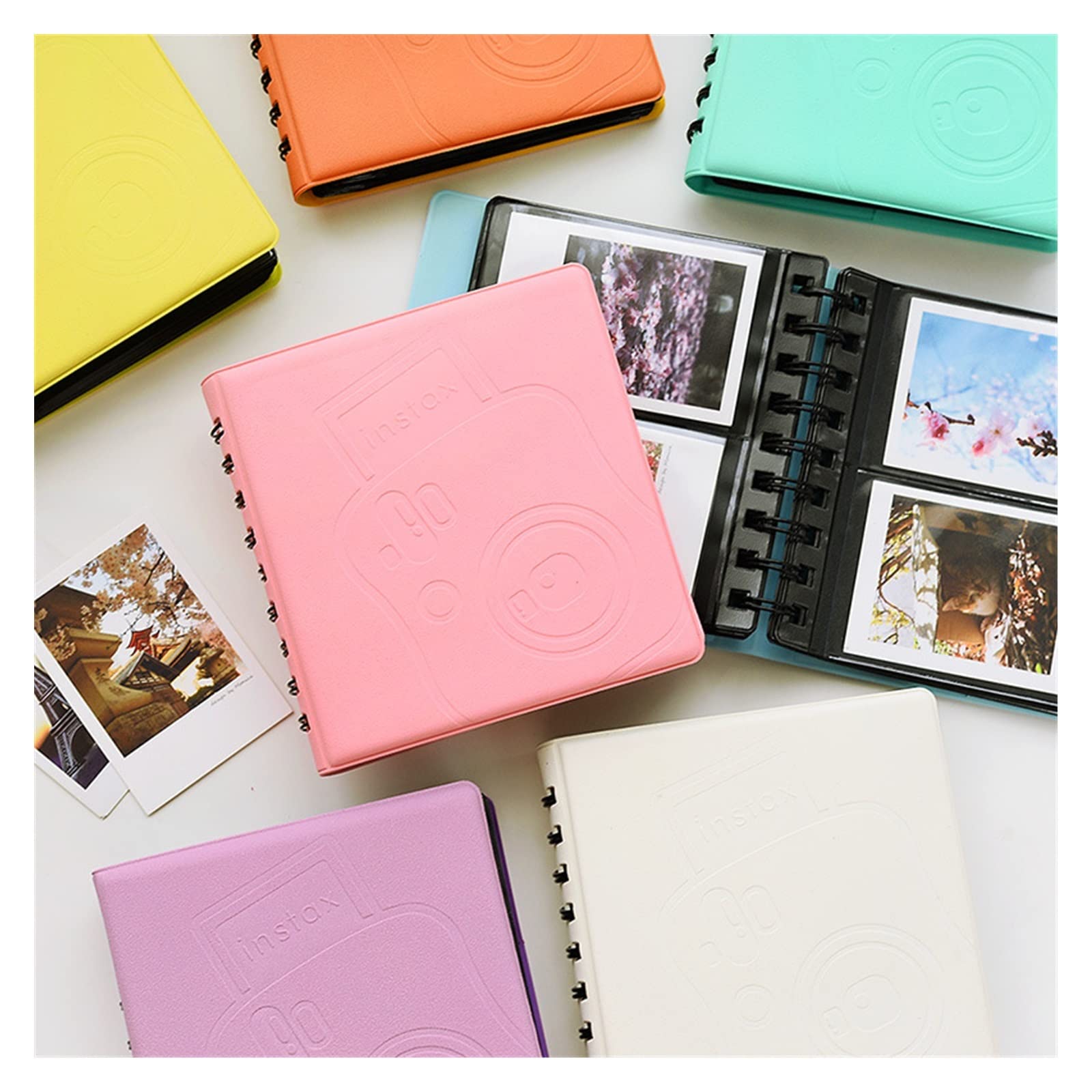 EBSBAG 68 Pockets Mini Instant Photo Album for Fujifilm Instax Film 7s 8 25 50s 70 90 - Pink One Size Picture Case | Perfect for Travel, Parties, and Memory Keeping