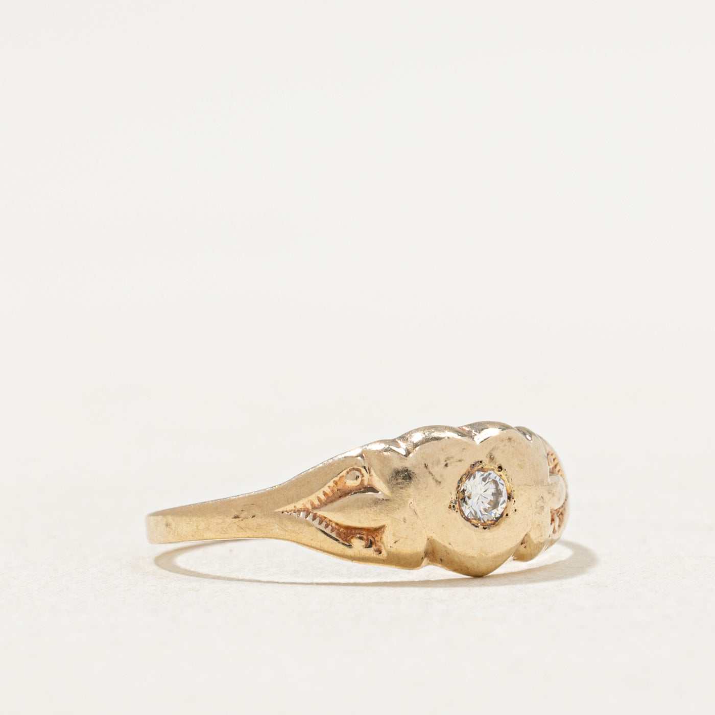 0.04ct Diamond Heart Ring - Size 4 | Elegant & Romantic Jewelry Gift for Her | Perfect for Valentine's Day, Anniversary & Proposal