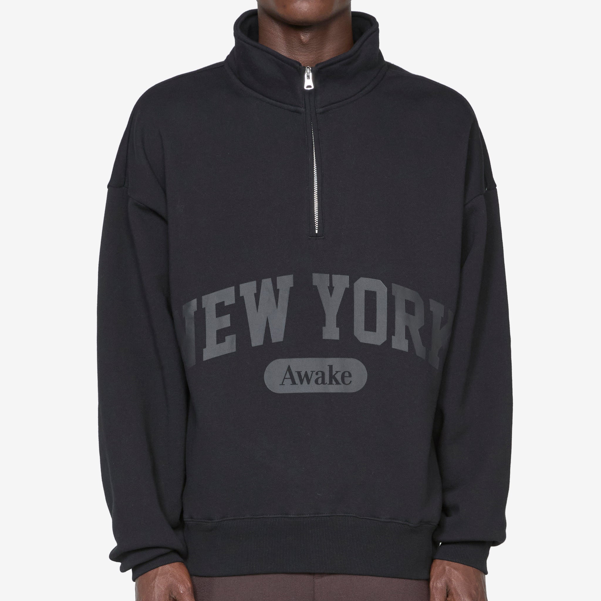 New York Arch Quarter Zip Pullover Sweatshirt - Black | Stylish & Comfortable for Casual Wear, Outdoor Activities & Layering