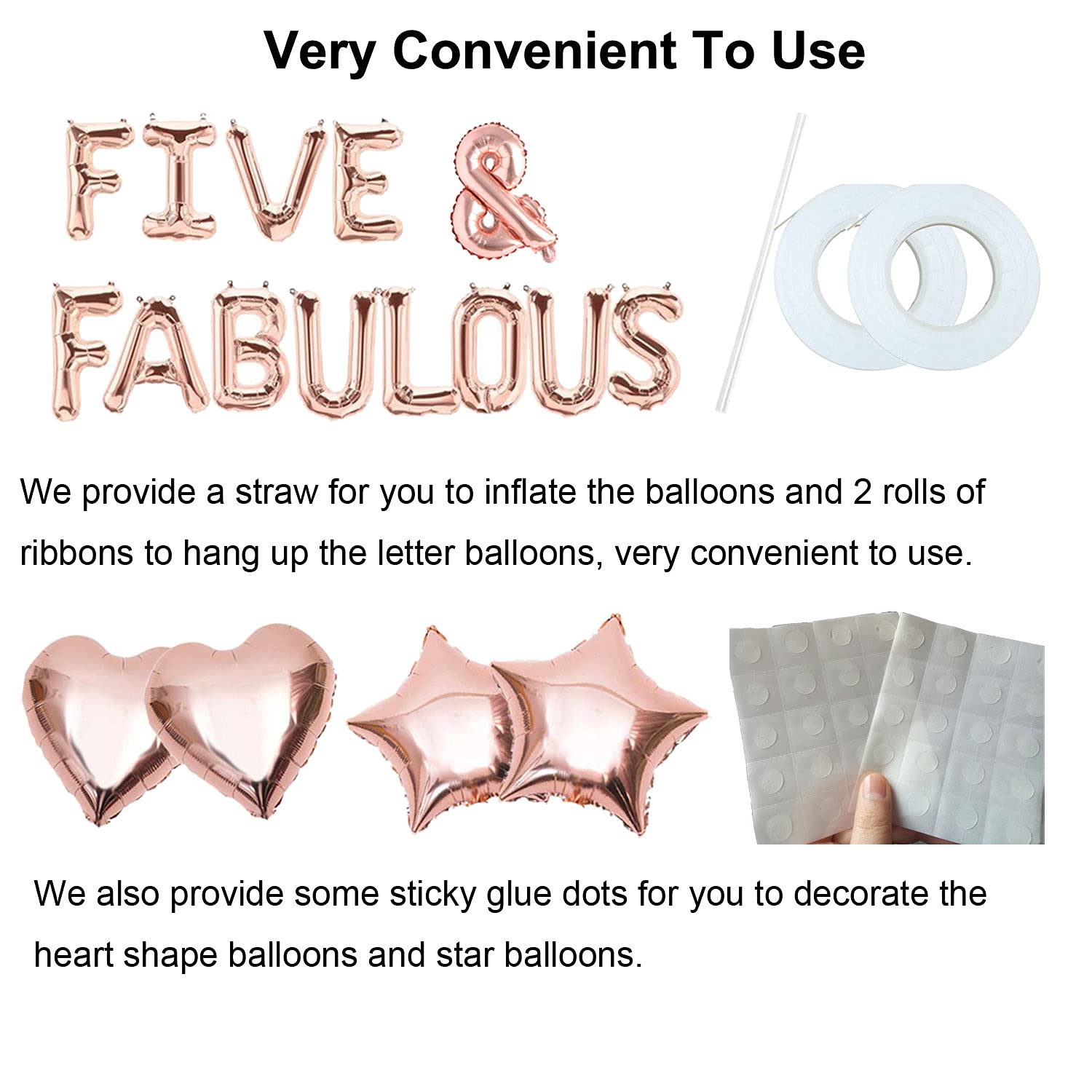 Five & Fabulous 5th Birthday Party Decorations Set - Banner, Balloons & More for Boys & Girls | Perfect for 5-Year-Old Birthday Celebrations, Classroom Parties & Photo Backdrops