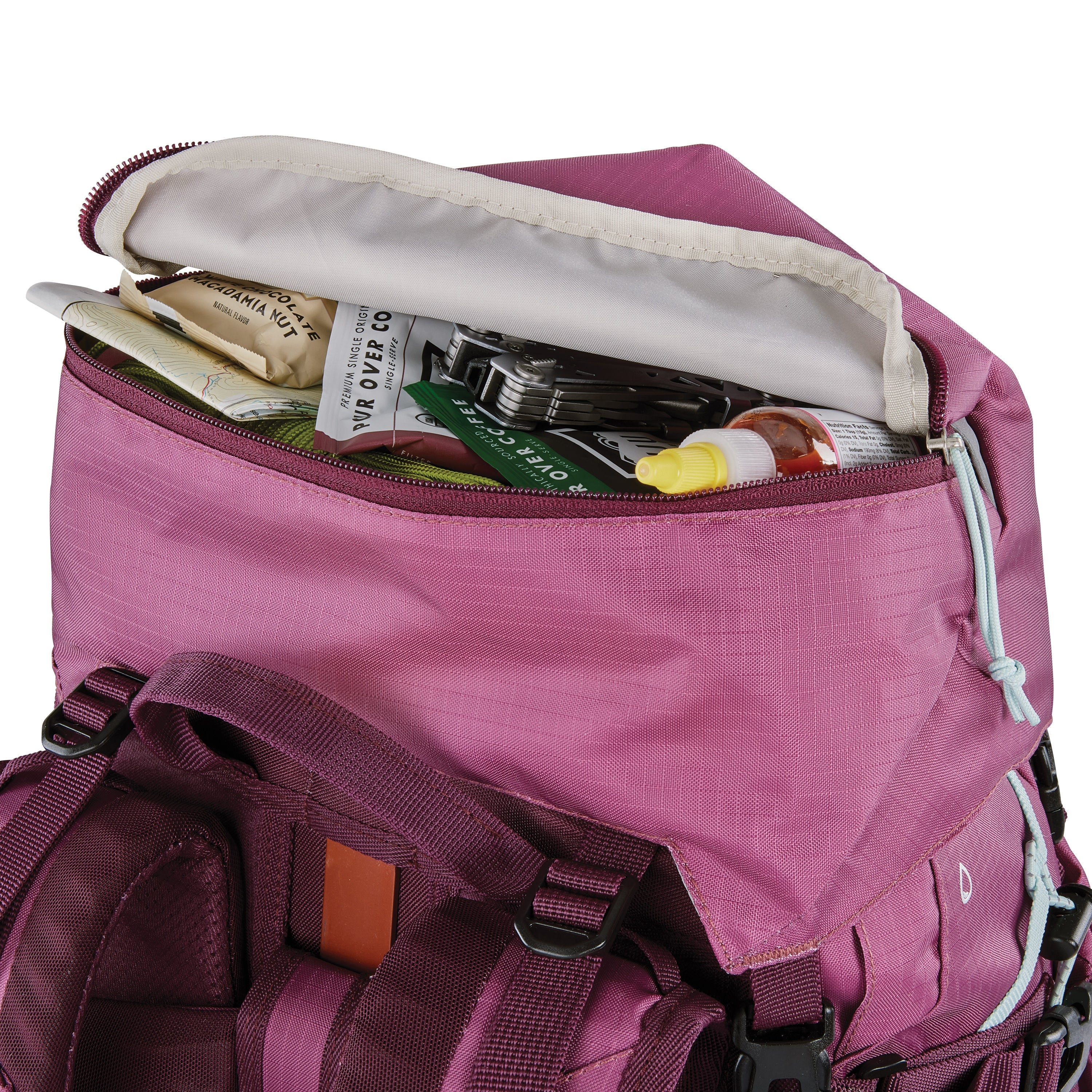High Sierra Pathway 2.0 Women's 60L Hiking Backpack - Lightweight Frame Pack for Outdoor Adventures, Travel & Camping - Berry/Maroon Color