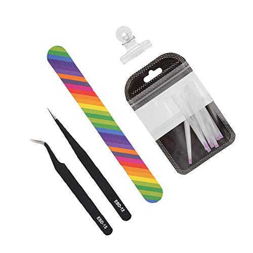 Professional 5-Piece Nail Care Kit - Stainless Steel Tweezers, Manicure Tool, Nail Shaper, Fiberglass Nail File for Home & Salon Use | Perfect for DIY Nail Shaping, Cuticle Care & At-Home Manicures