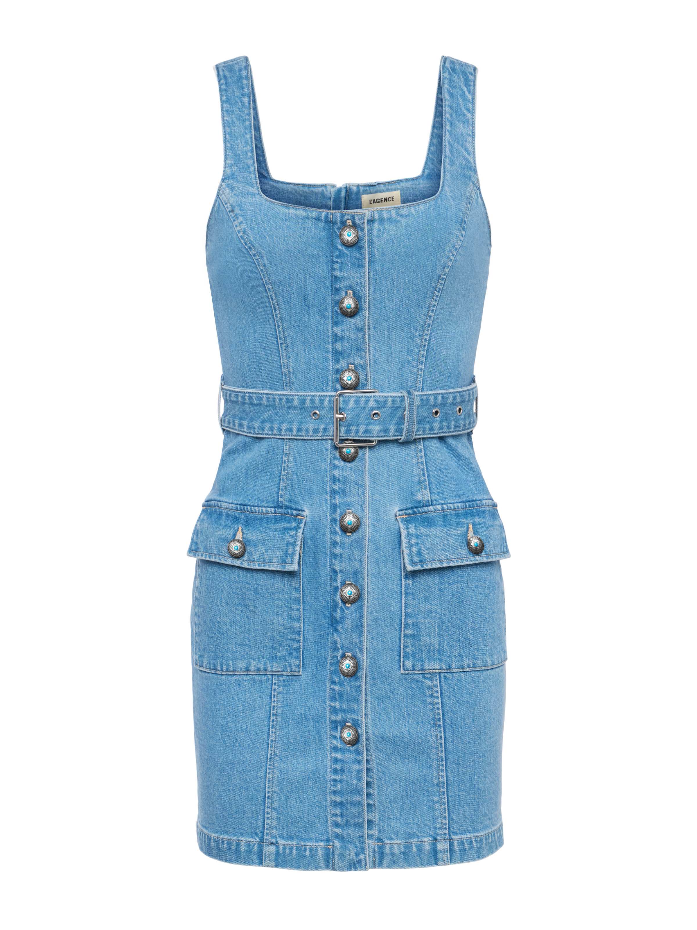 Stylish Midy Denim Dress for Women - Casual & Comfortable Denim Shirt Dress - Perfect for Everyday Wear, Outings & Date Nights