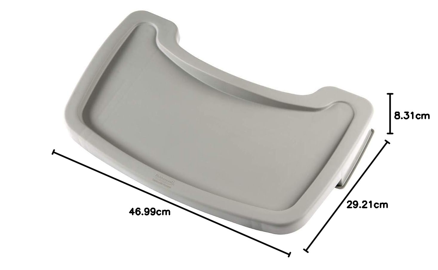 Rubbermaid Commercial Heavy-Duty High Chair Tray - Platinum (FG781588PLAT) - Durable & Easy to Clean for Restaurants, Daycares & Home Use