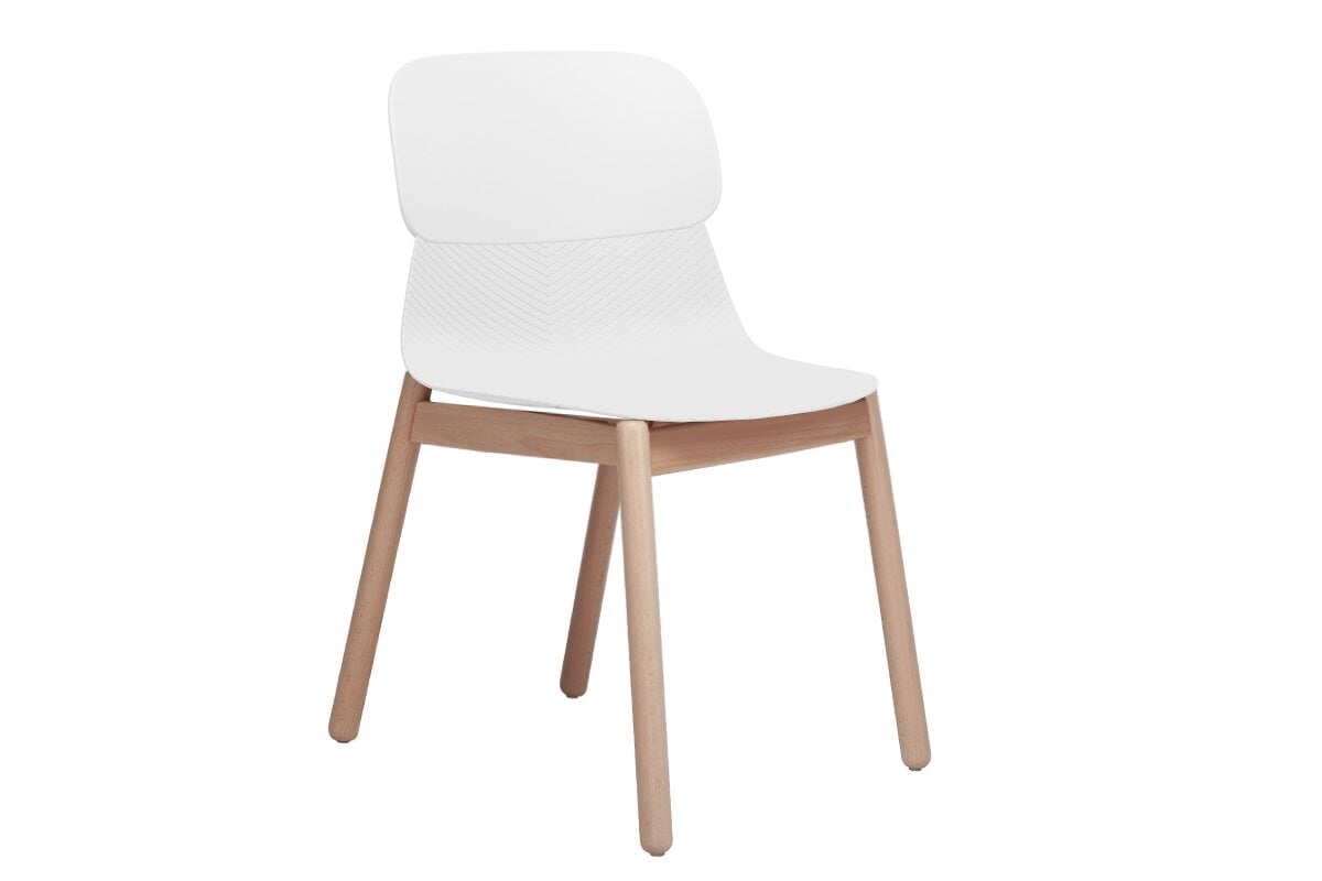 Durable Sammy Plastic Chair with Sturdy Wooden Legs - Perfect for Indoor, Outdoor, Patio, Garden, and Poolside Use