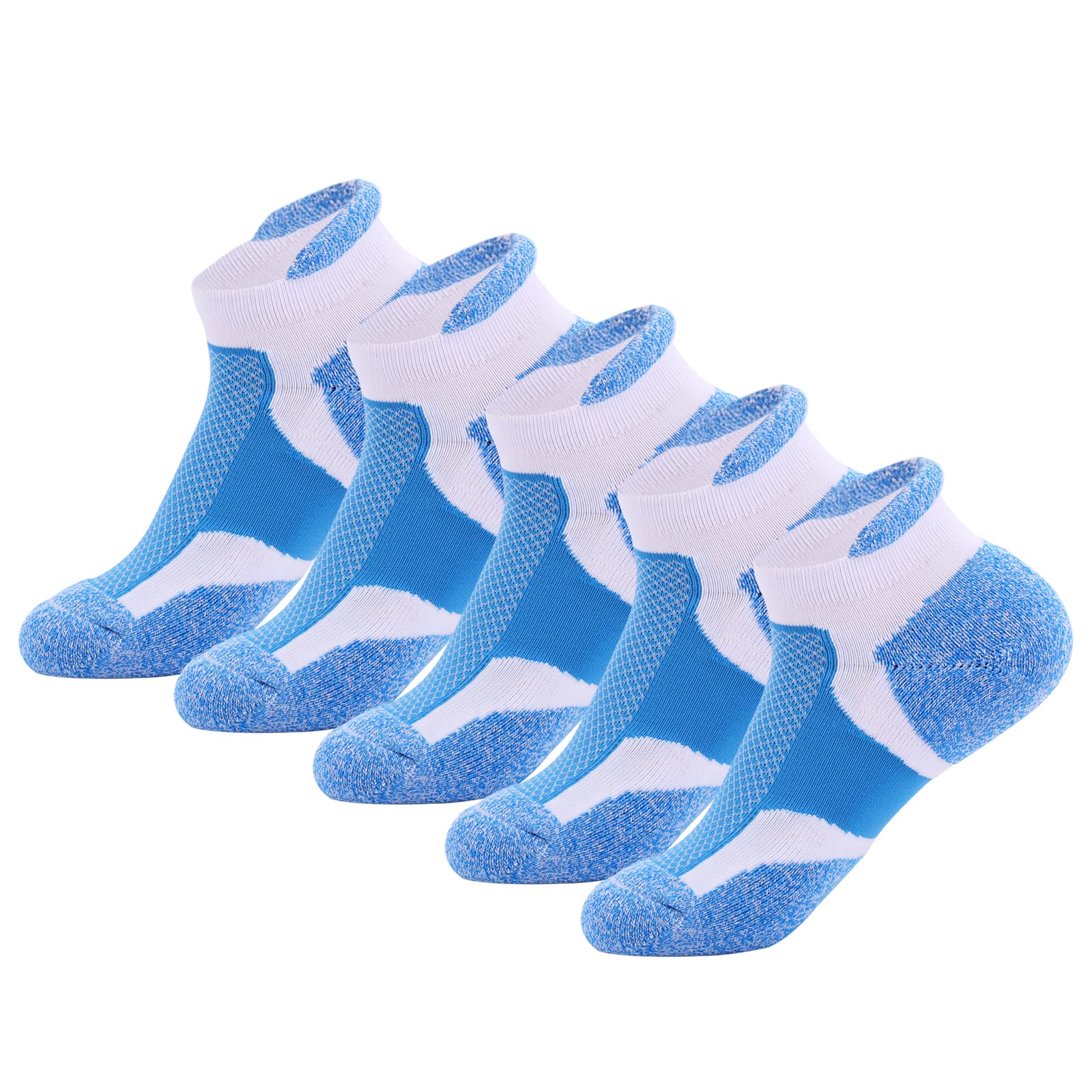 Copper Infused Ankle Socks for Men & Women - Cushioned Athletic Low Cut Socks with Moisture Wicking & Odor Control - Comfortable Workout Socks for Running, Gym, Yoga and Daily Wear