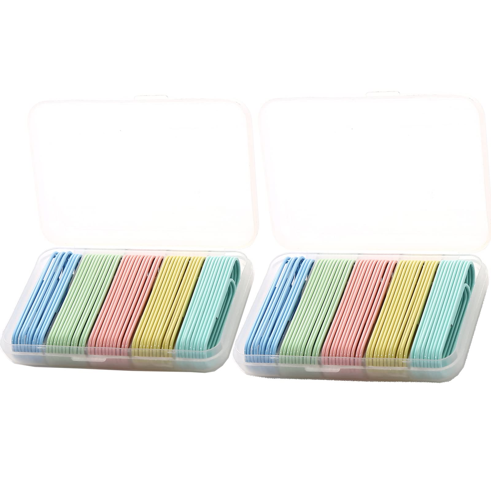 Xeahung Large 2 Inch Color Paper Clip Holder - 100Pcs Desk Organizer for Office, School & Journaling Supplies | Perfect for Document Filing, Notebook Organization & Office Decor