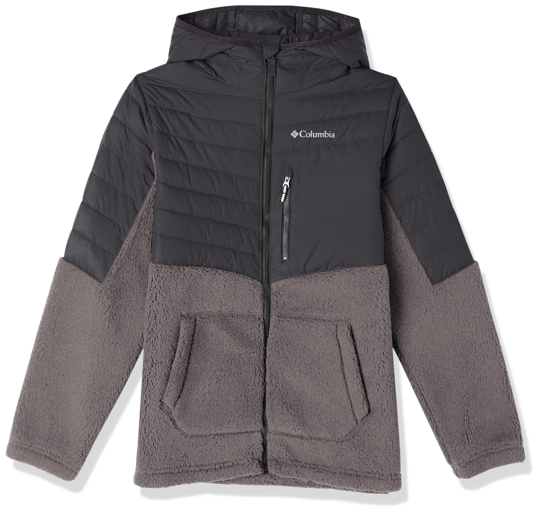 Columbia Boys' Powder Lite Insulated Hooded Jacket - Water-Resistant Winter Coat for Kids - Perfect for Skiing, Snowboarding & Outdoor Adventures