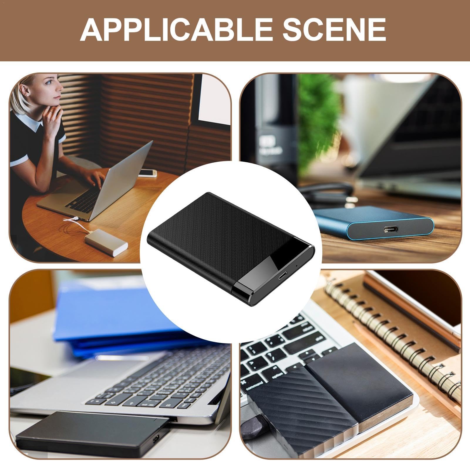 Yorajuy 2.5 Inch USB 3.1 Hard Drive Enclosure Case - 6Gbps High-Speed External HDD Storage Box for Laptop, PC, TV - Perfect for Data Backup, File Transfer & Outdoor Use
