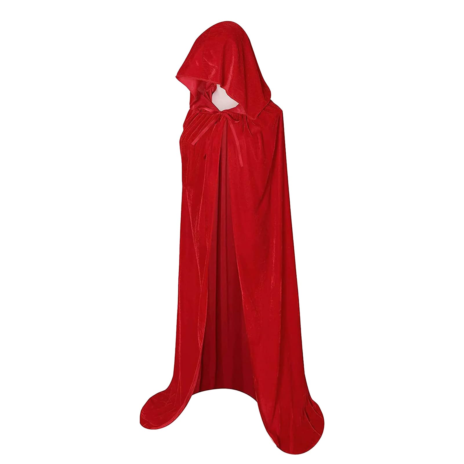 Elegant Velvet Hooded Cloak Cape for Halloween, Christmas & Cosplay - Gothic Medieval Costume for Masquerade Parties & Renaissance Fairs