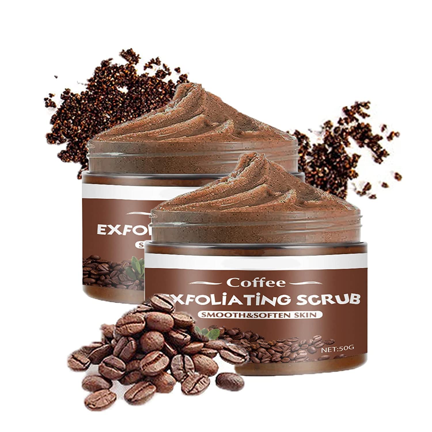 2023 New Coffee Body Scrub - Exfoliating & Moisturizing for Body, Face, Hands & Feet - Natural Skin Renewal Treatment - Perfect for Spa Day & Self Care Routine (2PCS)