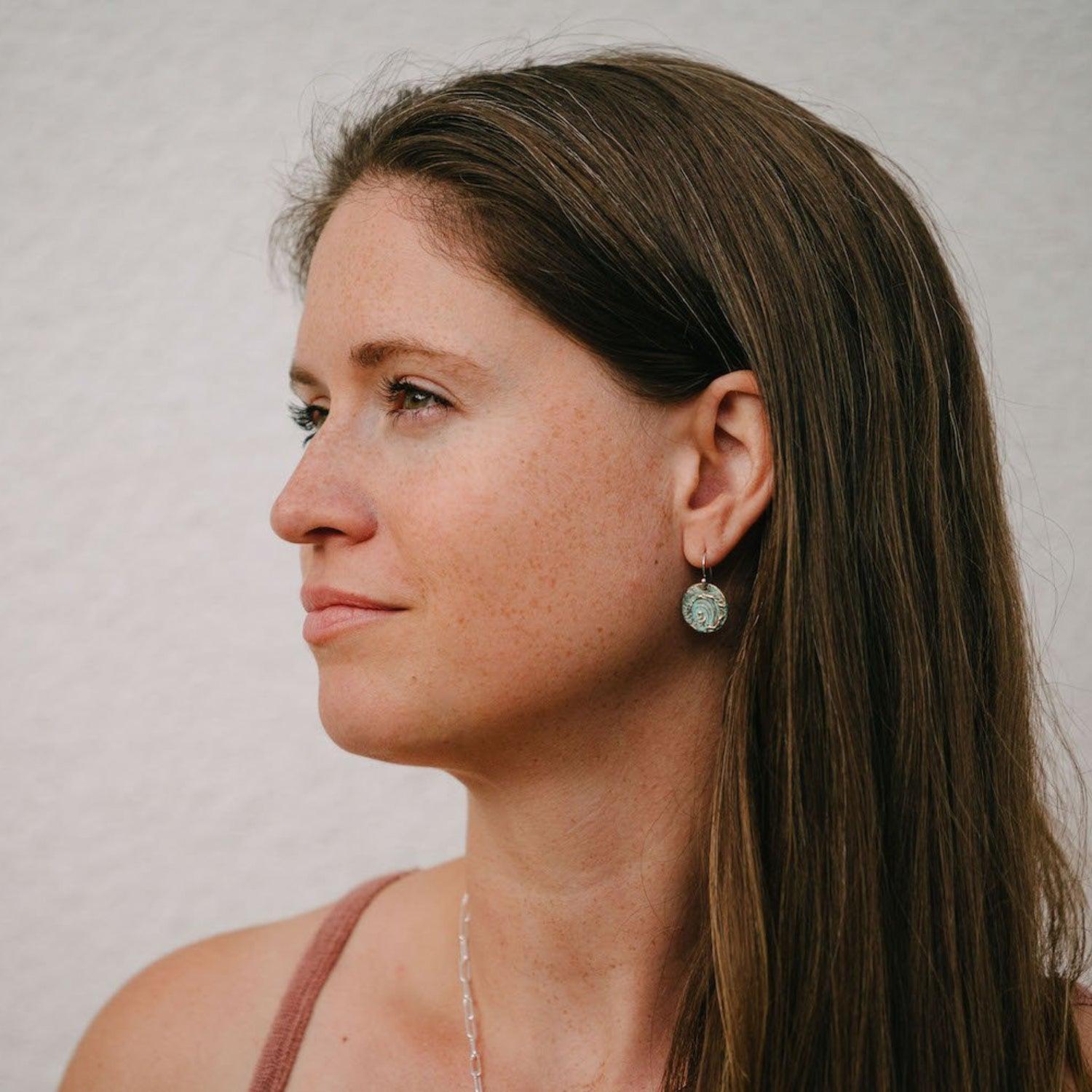 Elegant Small Plume Disc Earrings for Women - Lightweight & Hypoallergenic - Perfect for Parties, Weddings & Everyday Wear