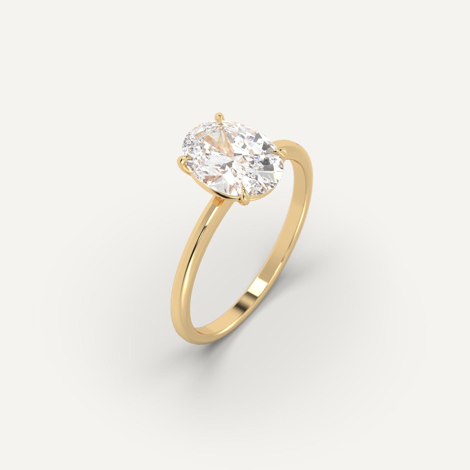 2 Carat Oval Cut Diamond Engagement Ring for Women - Elegant Wedding & Anniversary Jewelry Gift
