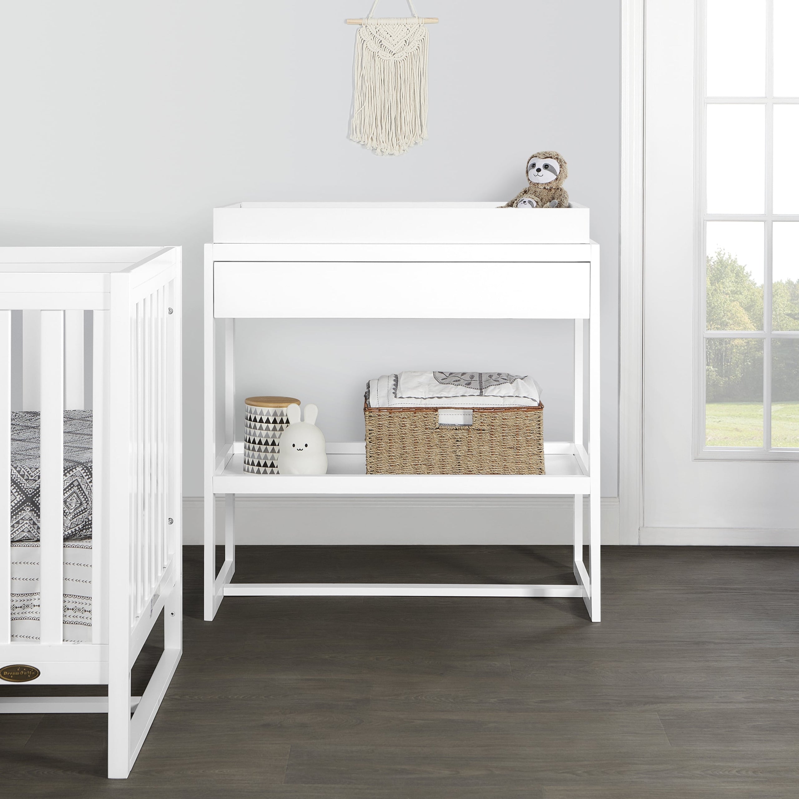 Dream On Me Arlo Changing Table - Baby Dresser & Diaper Station for Nursery Organization | Perfect for Newborns & Toddlers | Safe, Sturdy & Space-Saving Design