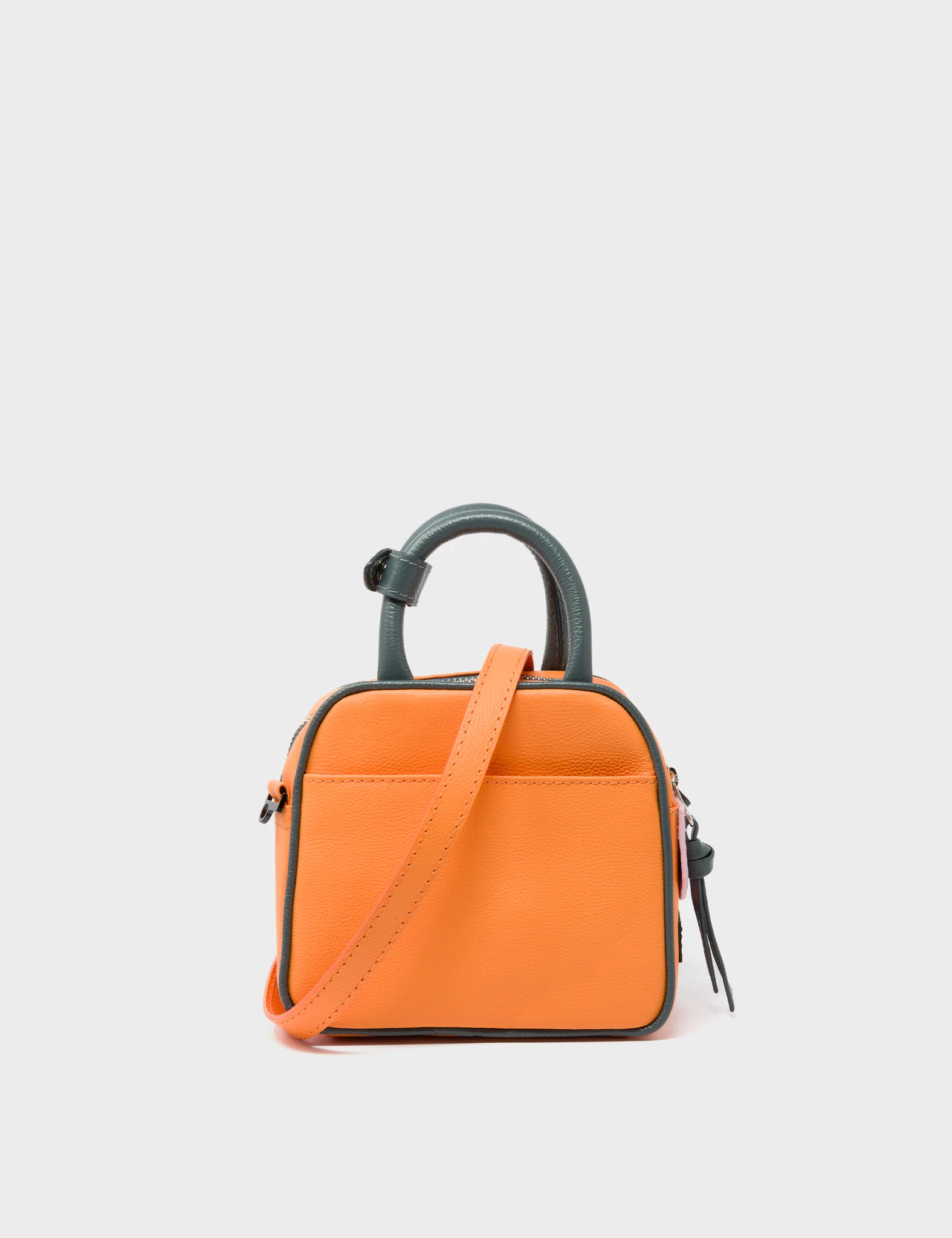 Marino Mini Crossbody Bag - Blazing Orange Genuine Leather with Creatures of the Future Design - Perfect for Everyday Use, Travel & Fashion Accessories