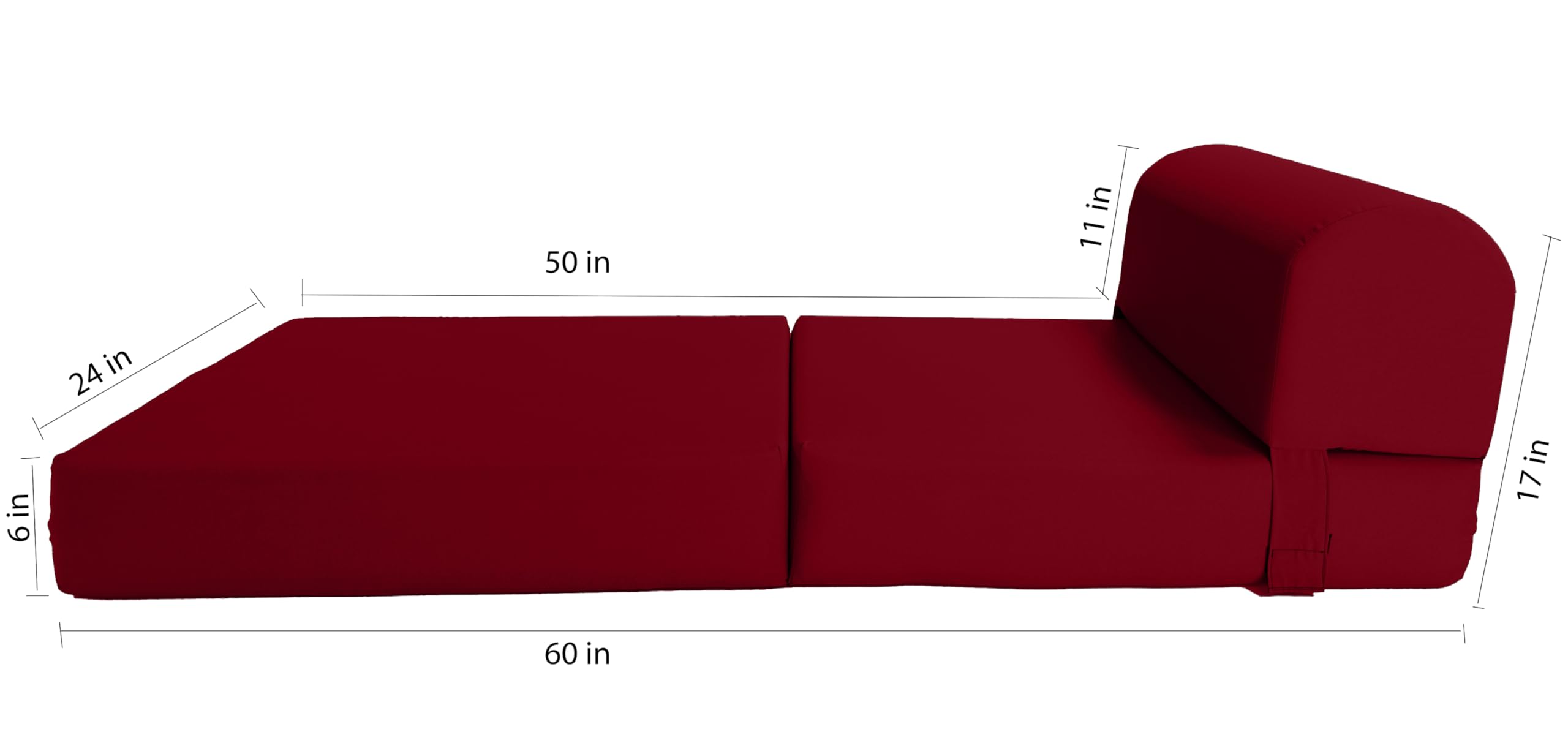 D&D Futon Furniture Sleeper Chair Folding Bed - Convertible Studio Sofa Guest Bed with High Density Foam Mattress (70