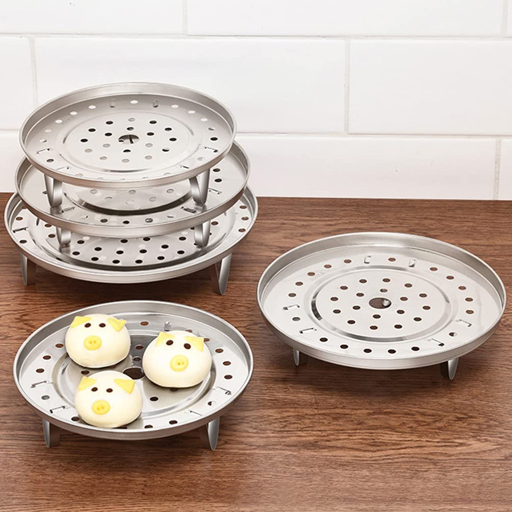 Stainless Steel Steamer Rack for Cooking - DOITOOL Round Dumpling & Vegetable Steamer Basket, Meat Steamer Stand with Shelving Brackets - Perfect for Steaming Dumplings, Vegetables & Seafood in Pots & Cookers