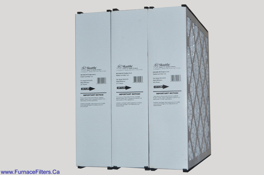 Skuttle Media Cartridge Replacement Filter #0000448003 for ACM 20X20 - MERV 8 Air Filter (Pack of 3) | HVAC System, Furnace & Air Purifier Replacement