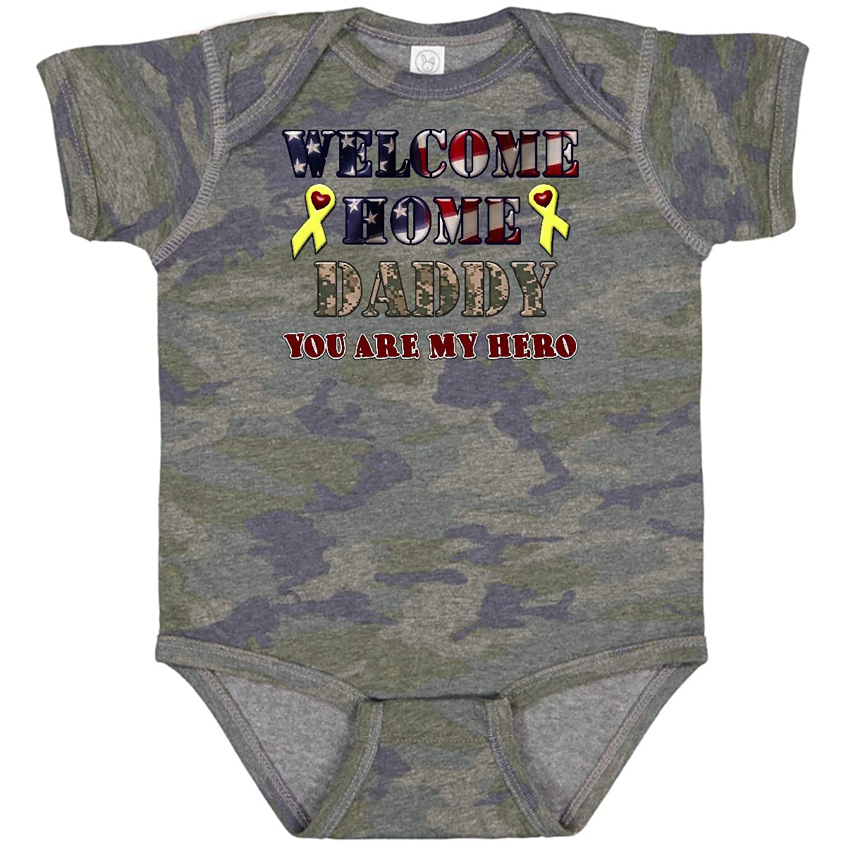 Inktastic Welcome Home Daddy Baby Bodysuit - Cute Infant Onesie for Newborns & Toddlers - Perfect for Homecoming, Father's Day & Family Reunions