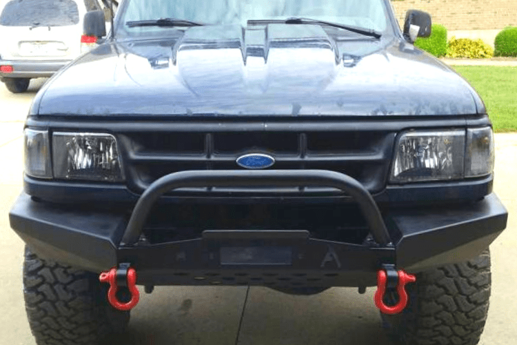 1993-1997 Ford Ranger Offroad Front Bumper with Bull Bar | Heavy Duty Modular Design for 93-97 Ranger Models | Perfect for Trail Riding, Rock Crawling & Offroad Adventures