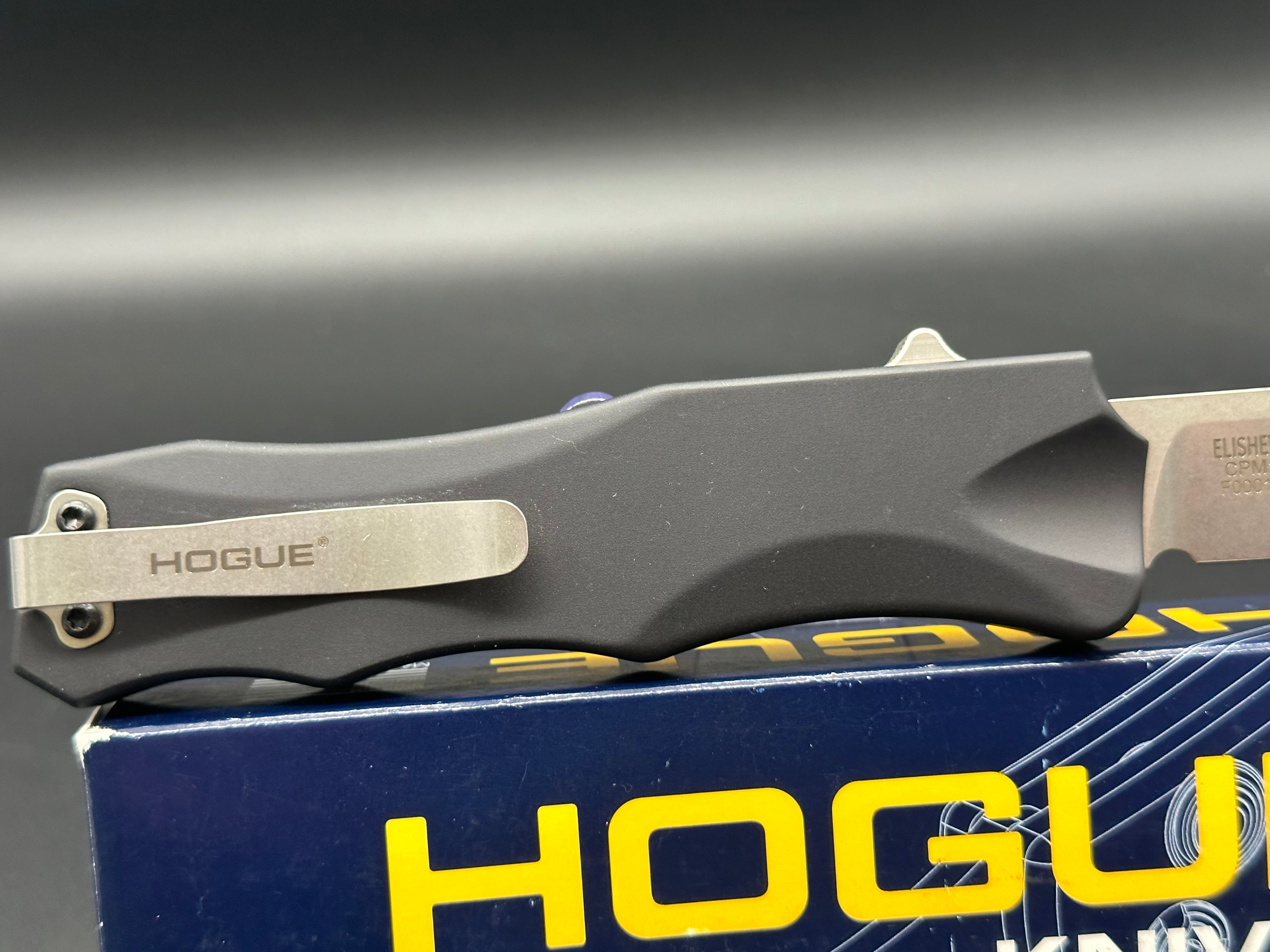 Hogue Exploit OTF Automatic Knife - Black Tactical Folding Knife for Outdoor Camping, Hunting & EDC | Premium Automatic Out The Front Knife