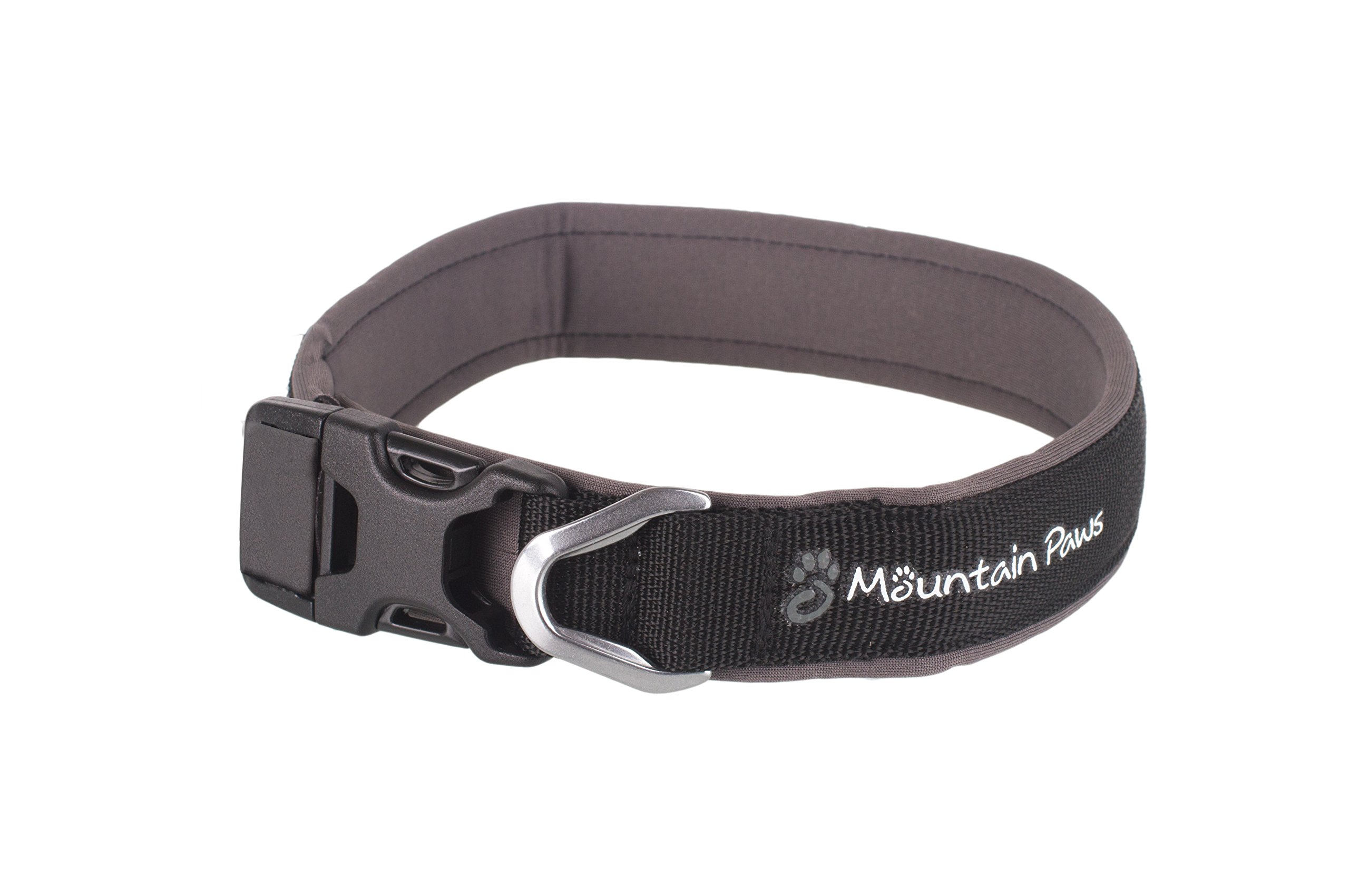 Mountain Paws Small Black Dog Collar for Small Dogs - Durable Nylon Pet Collar with Metal Buckle for Daily Walks, Training & Outdoor Adventures