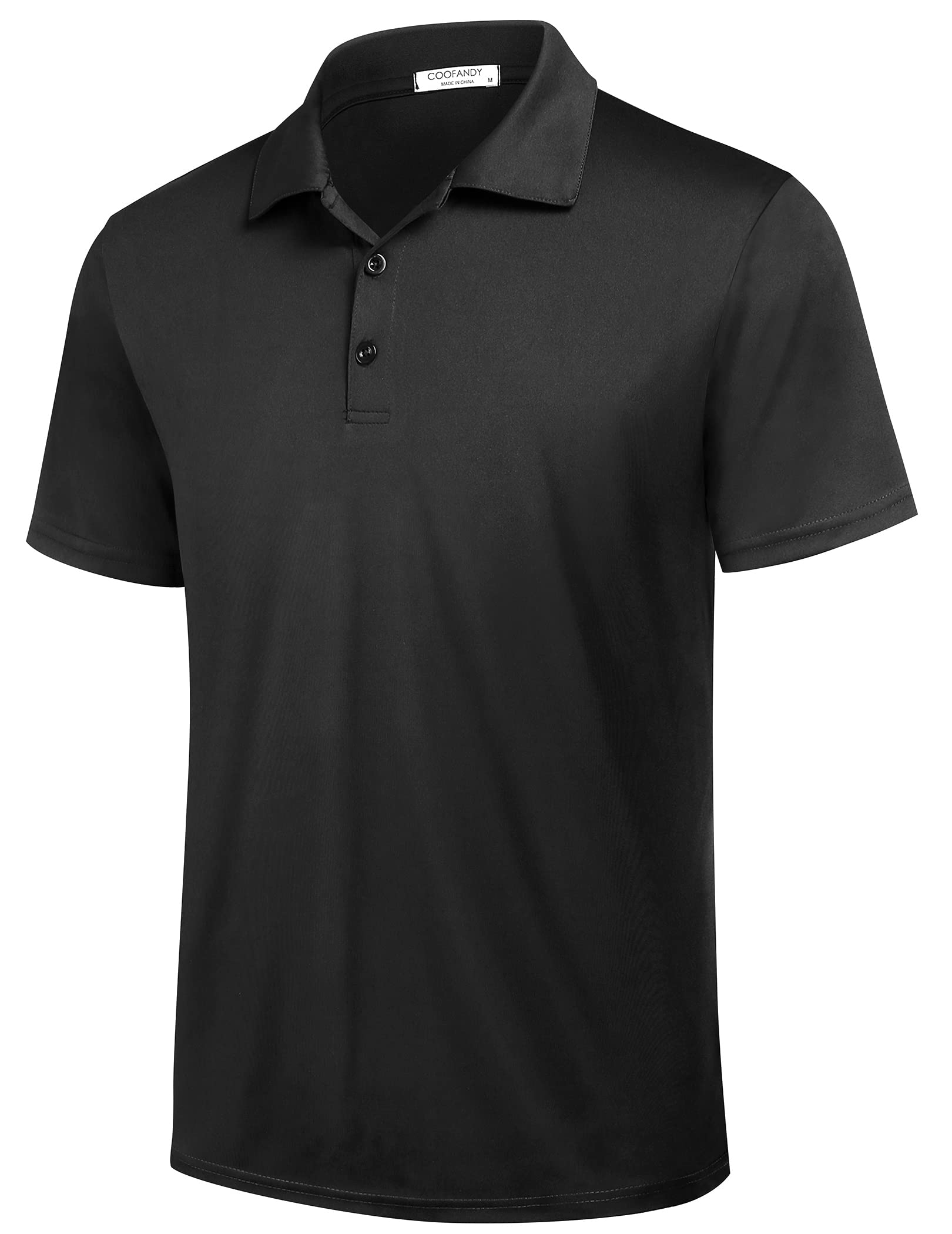 COOFANDY Men's Quick Dry Golf Polo Shirt - UPF 50+ Sun Protection, Moisture Wicking, Lightweight Short Sleeve Performance Shirt for Golf, Tennis & Outdoor Activities