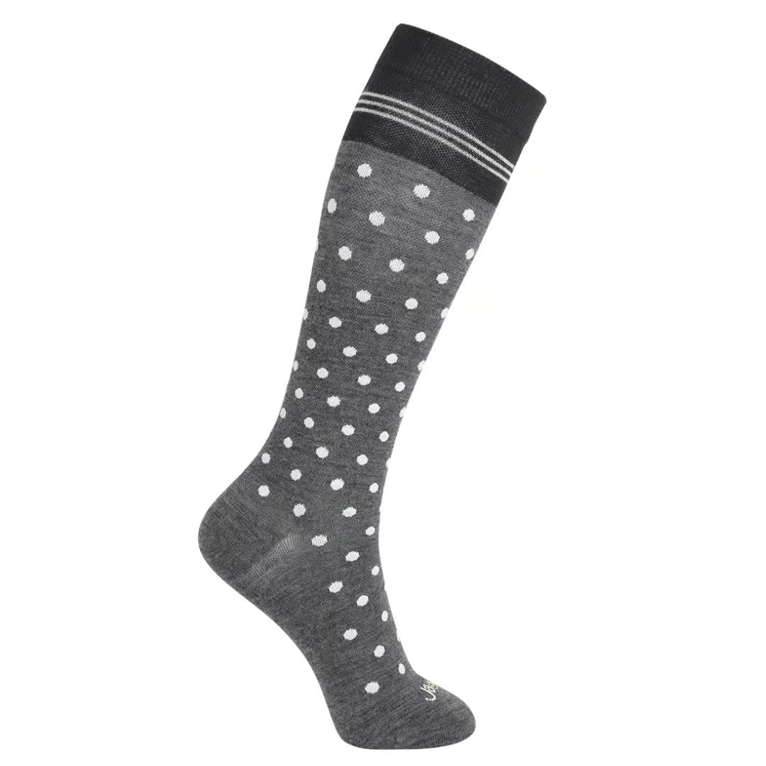 JAVIE Comfy Merino Wool Graduated Compression Socks (15-20mmHg) for Women & Men - Knee High Support Stockings for Travel, Sports & Circulation