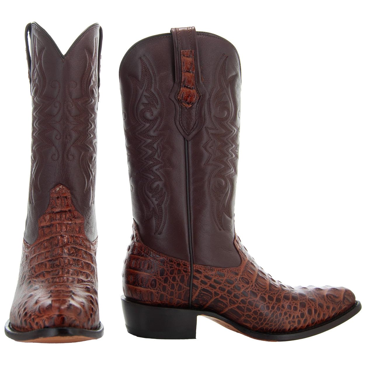 Soto Boots Men's Gator Tail Print Cowboy Boots - Western Style Exotic Leather Boots for Men H7006 | Perfect for Rodeo, Country Dancing & Outdoor Adventures