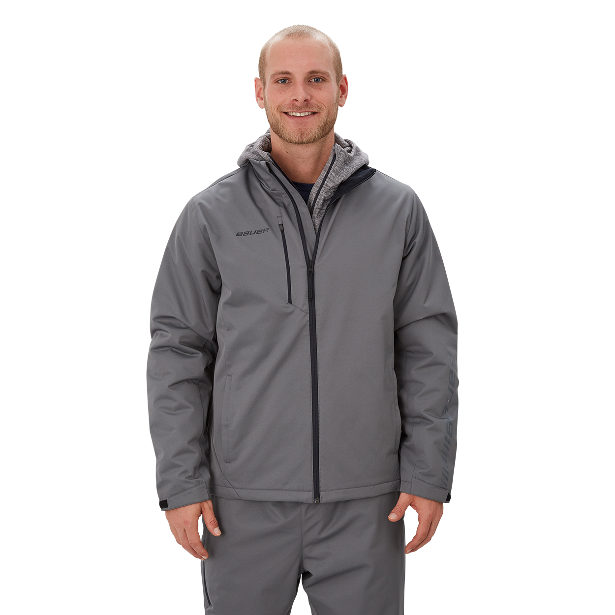 Bauer Hockey Midweight Jacket for Youth - Lightweight & Durable Hockey Outerwear for Kids - Perfect for Ice Skating, Hockey Practice & Winter Sports